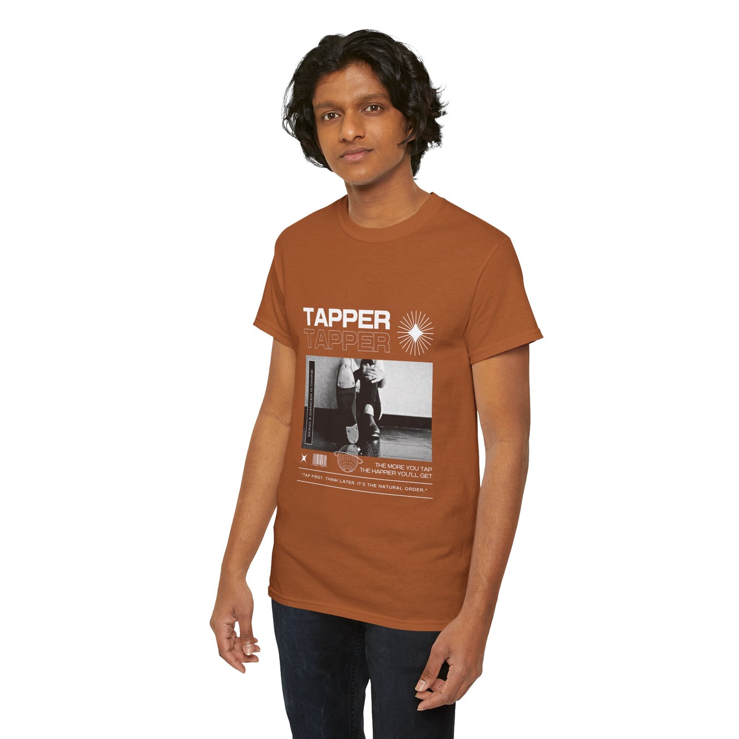 “Tapper” Tap Dance Unisex Heavy Cotton Tee – Streetwear-Inspired Tap Shoes Graphic T-Shirt for Dancers