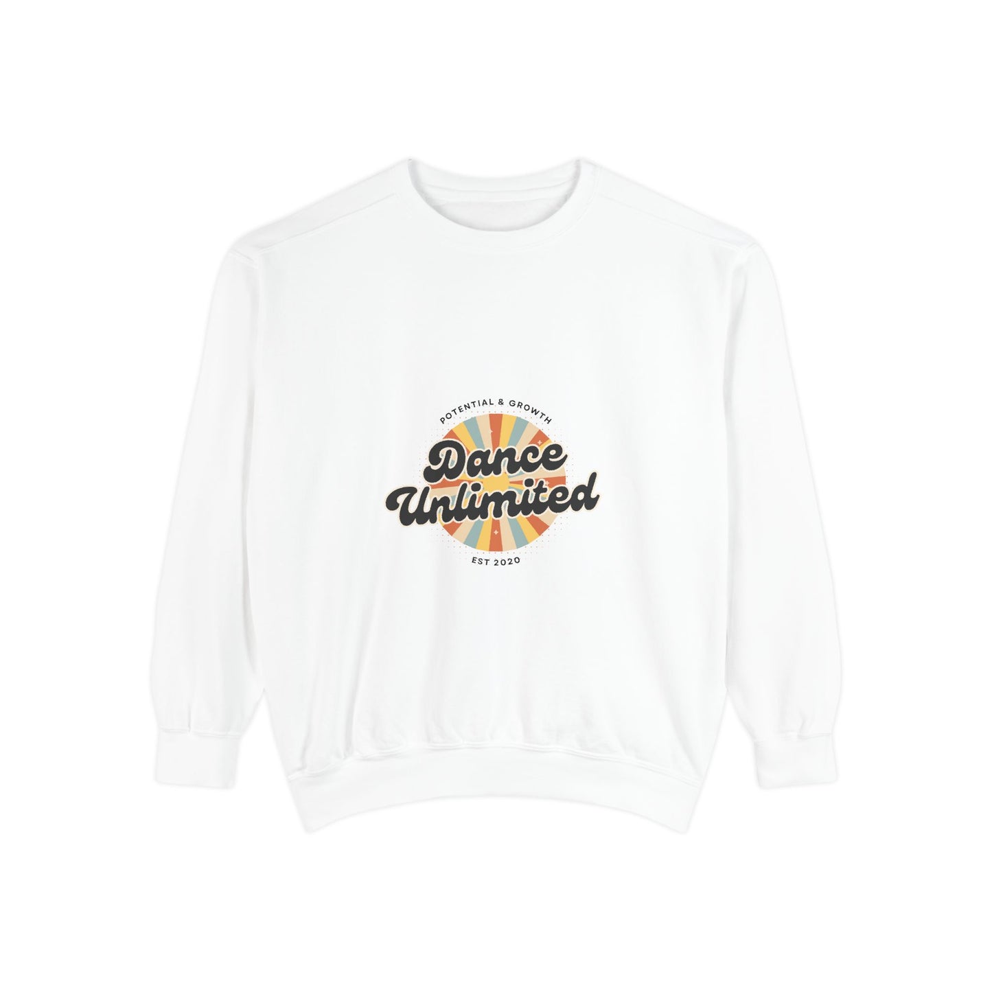 "Dance Unlimited – Potential & Growth" Unisex Lightweight Crewneck Sweatshirt – Retro-Inspired Motivational Dance Pullover for Performers & Creatives
