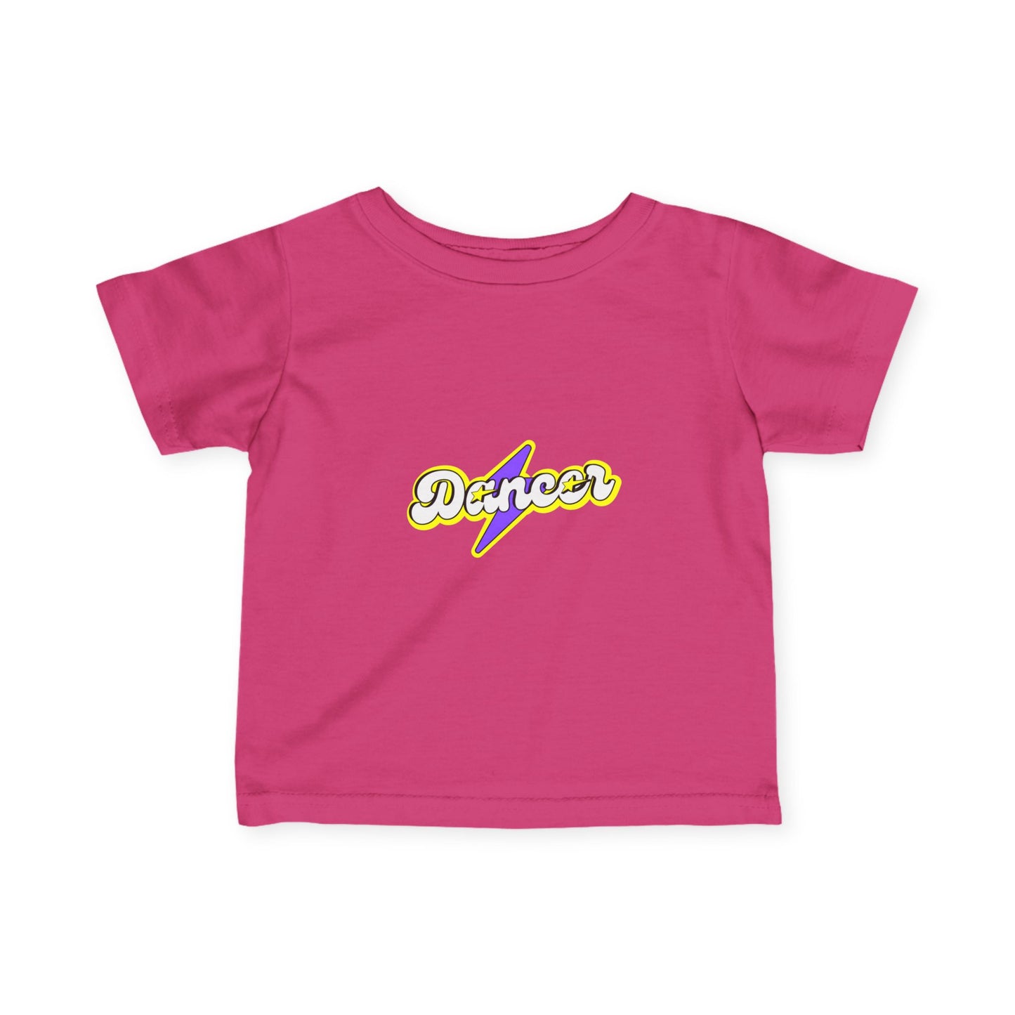 "Dancer" Superhero-Inspired Infant Fine Jersey Tee – Cute Baby Dance T-Shirt with Bold Comic-Style Graphic for Future Dance Heroes