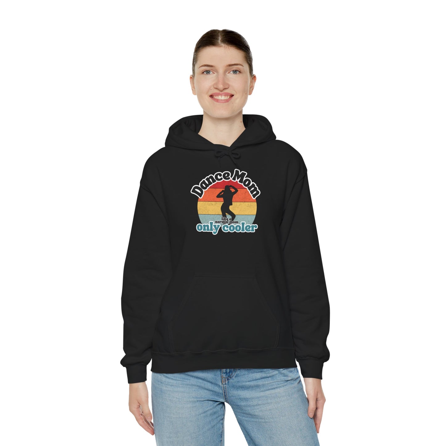 Dance Mom Hoodie – Retro Graphic Unisex Heavy Blend™ Sweatshirt for Proud Dance Moms – Fun Gift for Dance Recitals & Holidays
