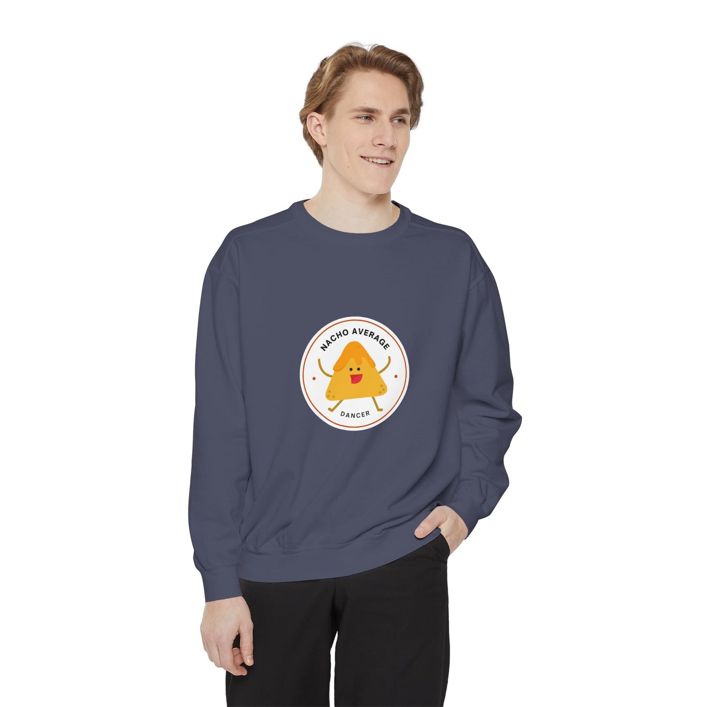 "Nacho Average Dancer" Unisex Lightweight Crewneck Sweatshirt – Cute Dance Pun Pullover with Fun Nacho Graphic for Dancers & Foodie Fans