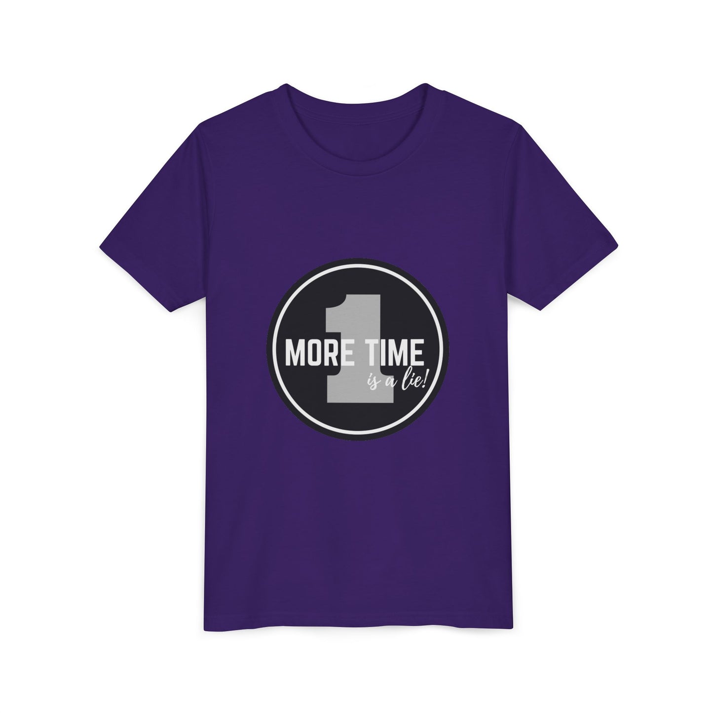 “One More Time is a Lie” Bold Emblem Dancer Graphic T-Shirt for Kids – Funny Dance Rehearsal Shirt - Youth Dance Tee