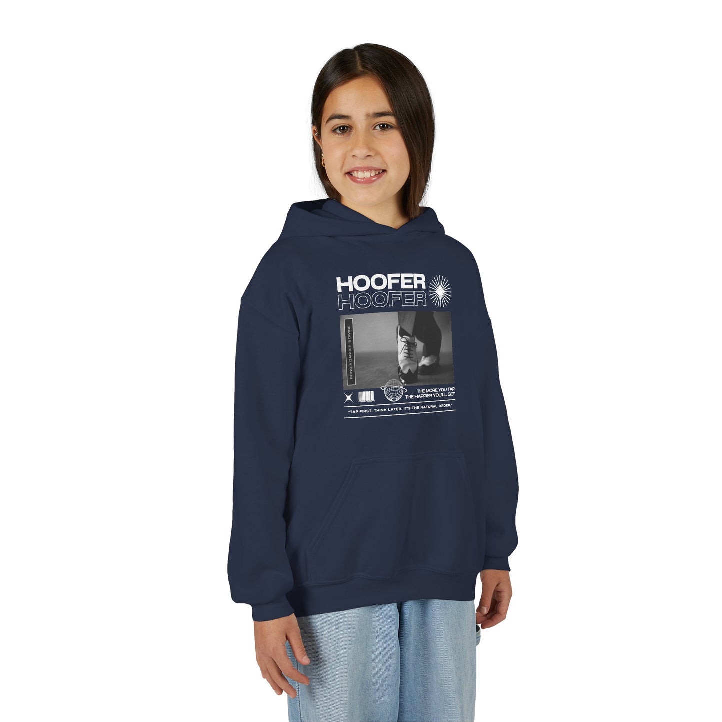 “Hoofer” Tap Shoes Streetwear Graphic | Unisex Youth Hoodie – Tap Dance Hoodie for Kids & Young Dancers