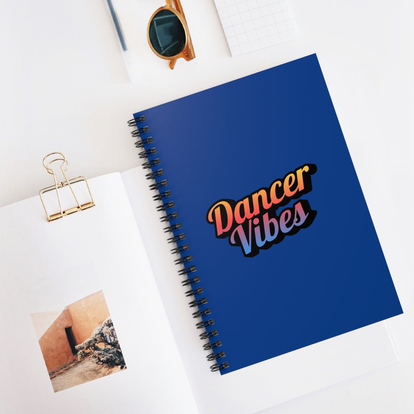 "Dancer Vibes" Spiral Notebook – Colorful Dance-Themed Journal for Dancers, Students & Creative Writers