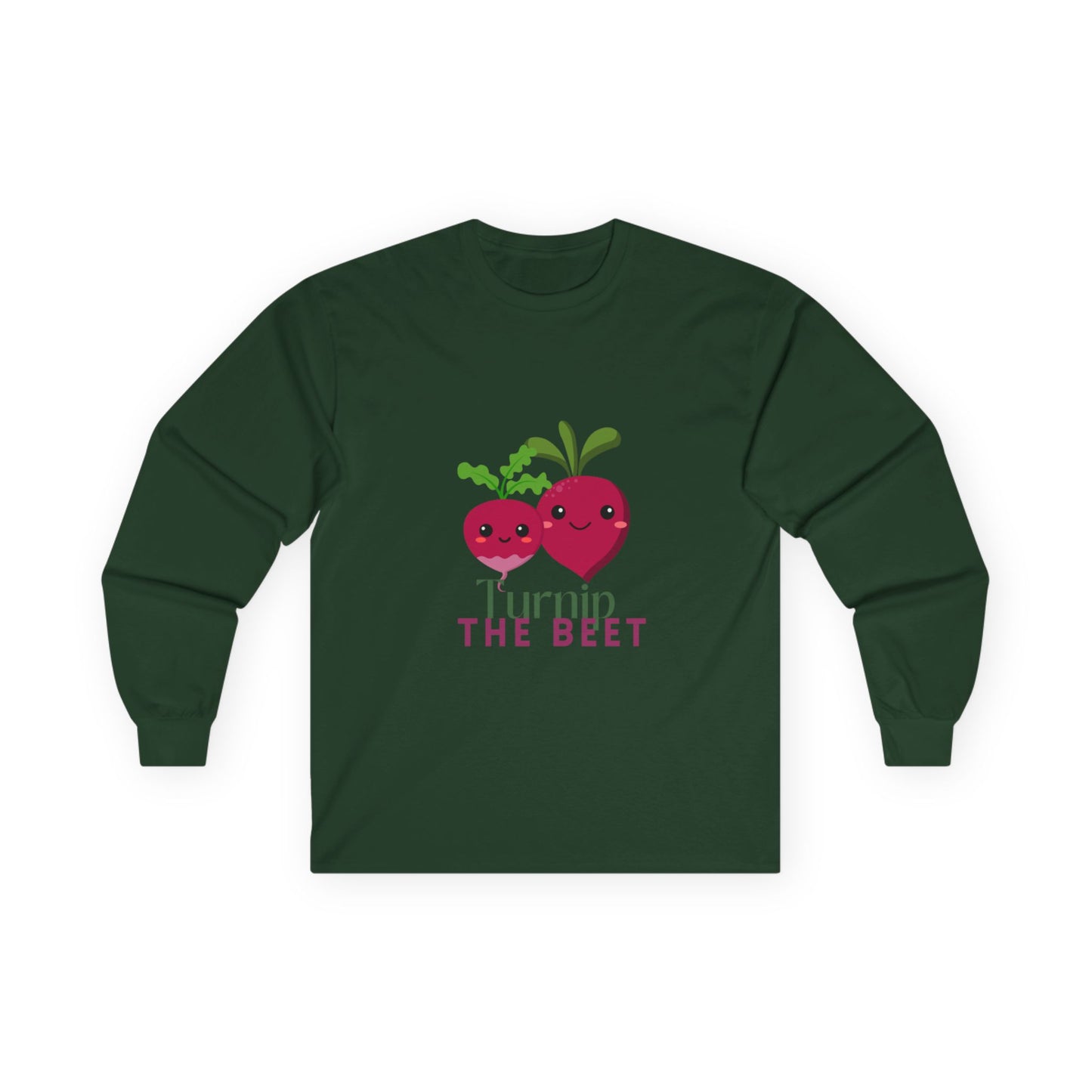 "Turnip the Beet" Unisex Long Sleeve Tee – Funny Dance Pun Shirt with Cute Pepper Graphic for Dancers & Veggie Lovers