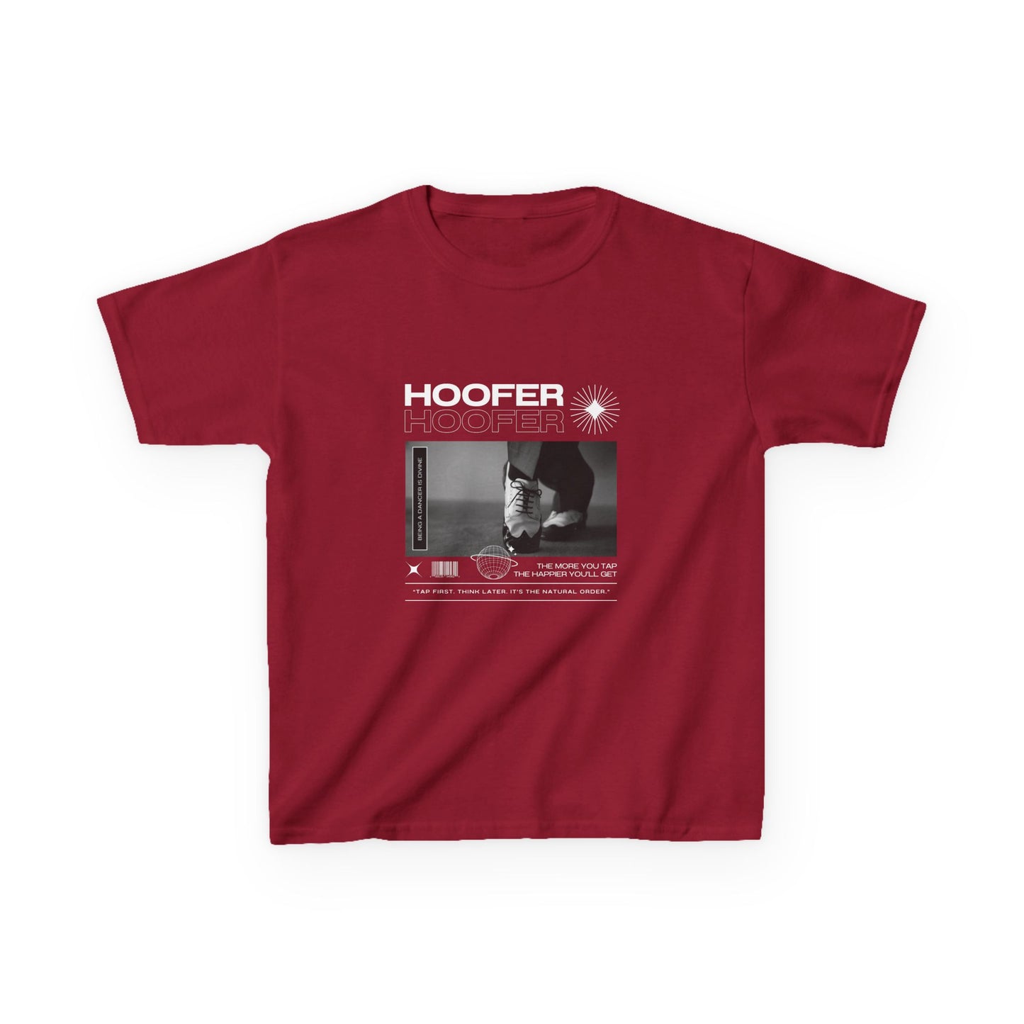 "Hoofer" Youth Short Sleeve Tee – Streetwear Tap Dance Shoes Graphic Kids T-Shirt