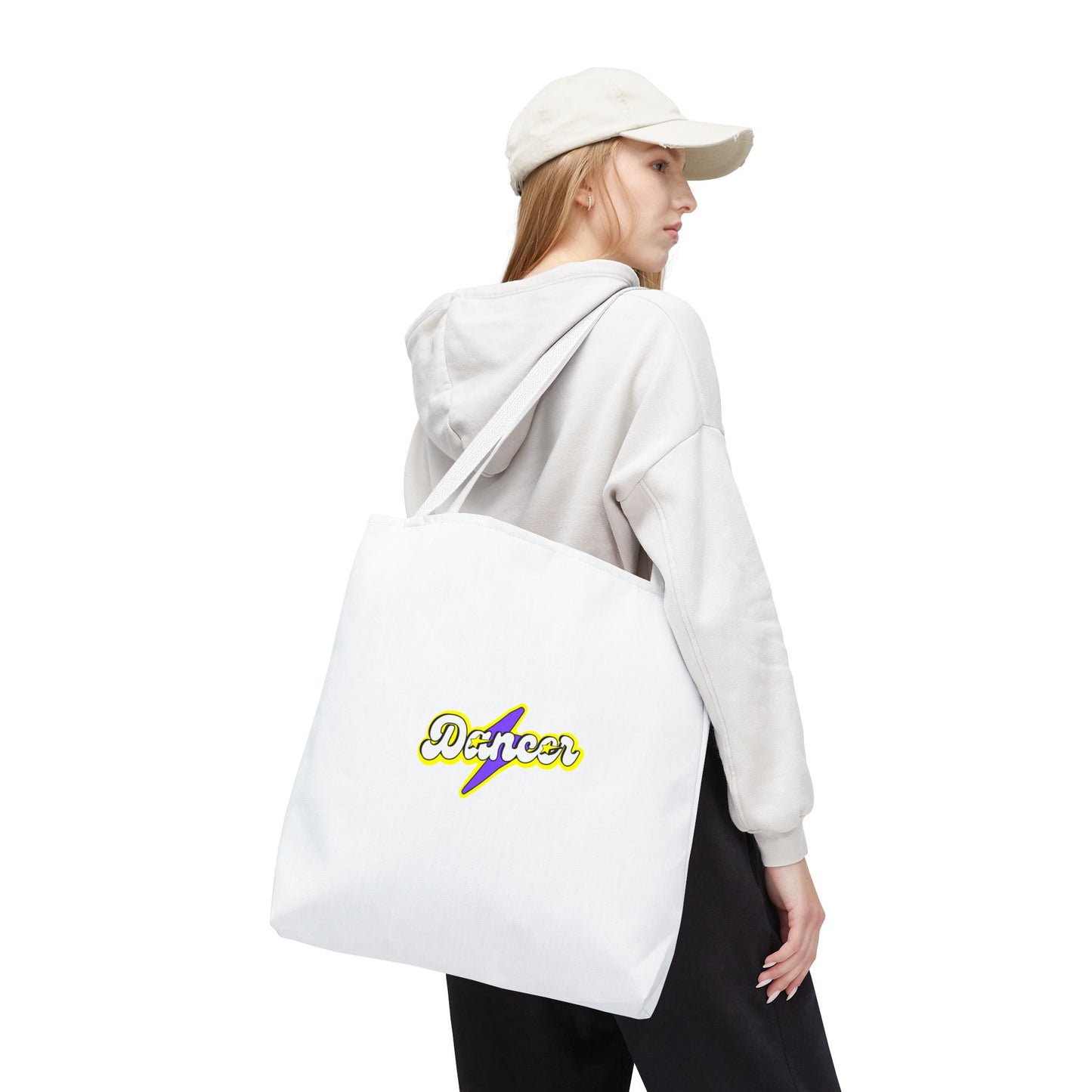 “Dancer” Superhero Graphic Canvas Tote Bag – Bold Dance Tote for Classes, Rehearsals & Everyday Use