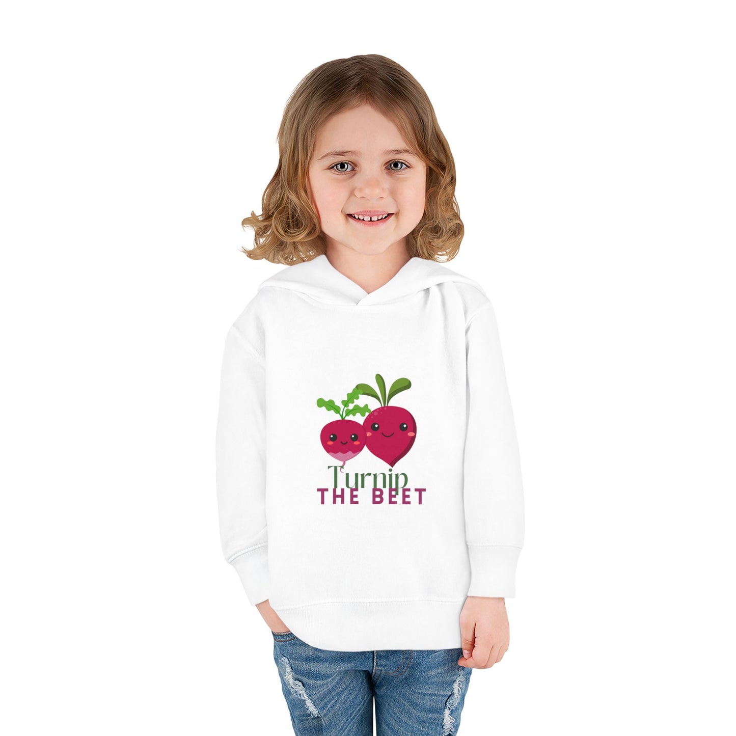 "Turnip the Beet "Toddler Pullover Hoodie – Cute Vegetable Dance Pun Graphic Fleece Sweatshirt for Kids
