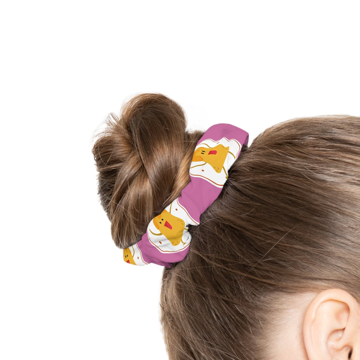 “Nacho Average Dancer” Scrunchie – Funny Dance Pun Hair Accessory with Cute Nacho Graphic
