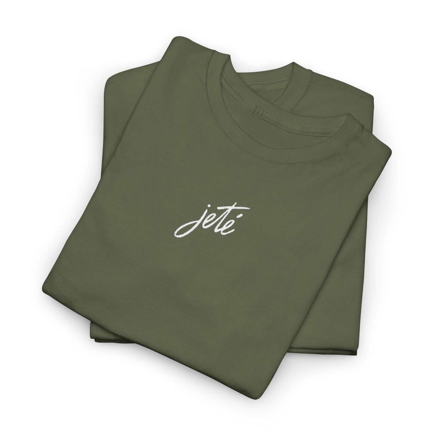 “Jeté” Official Embroidered Logo -Classic Dance Tee for Ballet & Dance Enthusiasts | Unisex Heavy Cotton™ T-Shirt