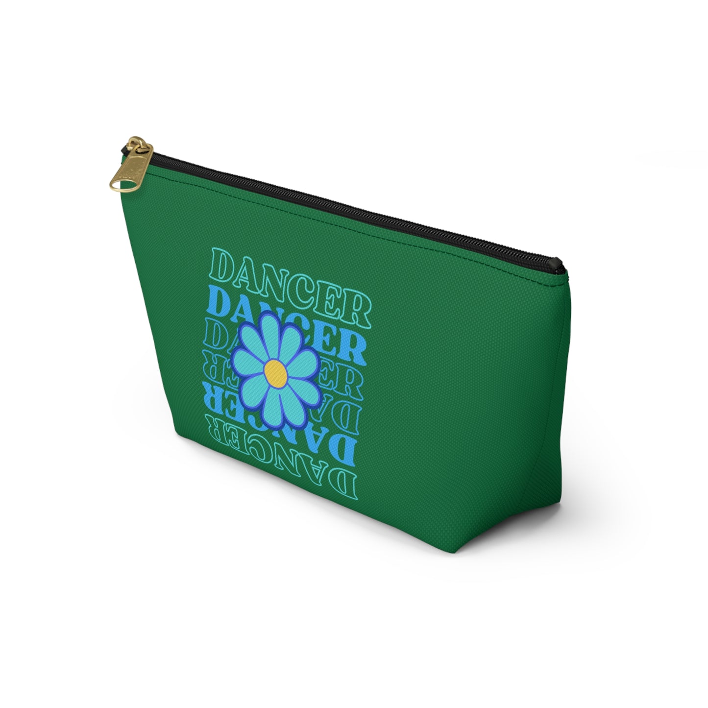 "Dancer" Makeup Bag – Elegant Floral Dance Graphic – Stylish Zipper Pouch for Cosmetics, Accessories & Gifts for Dancers