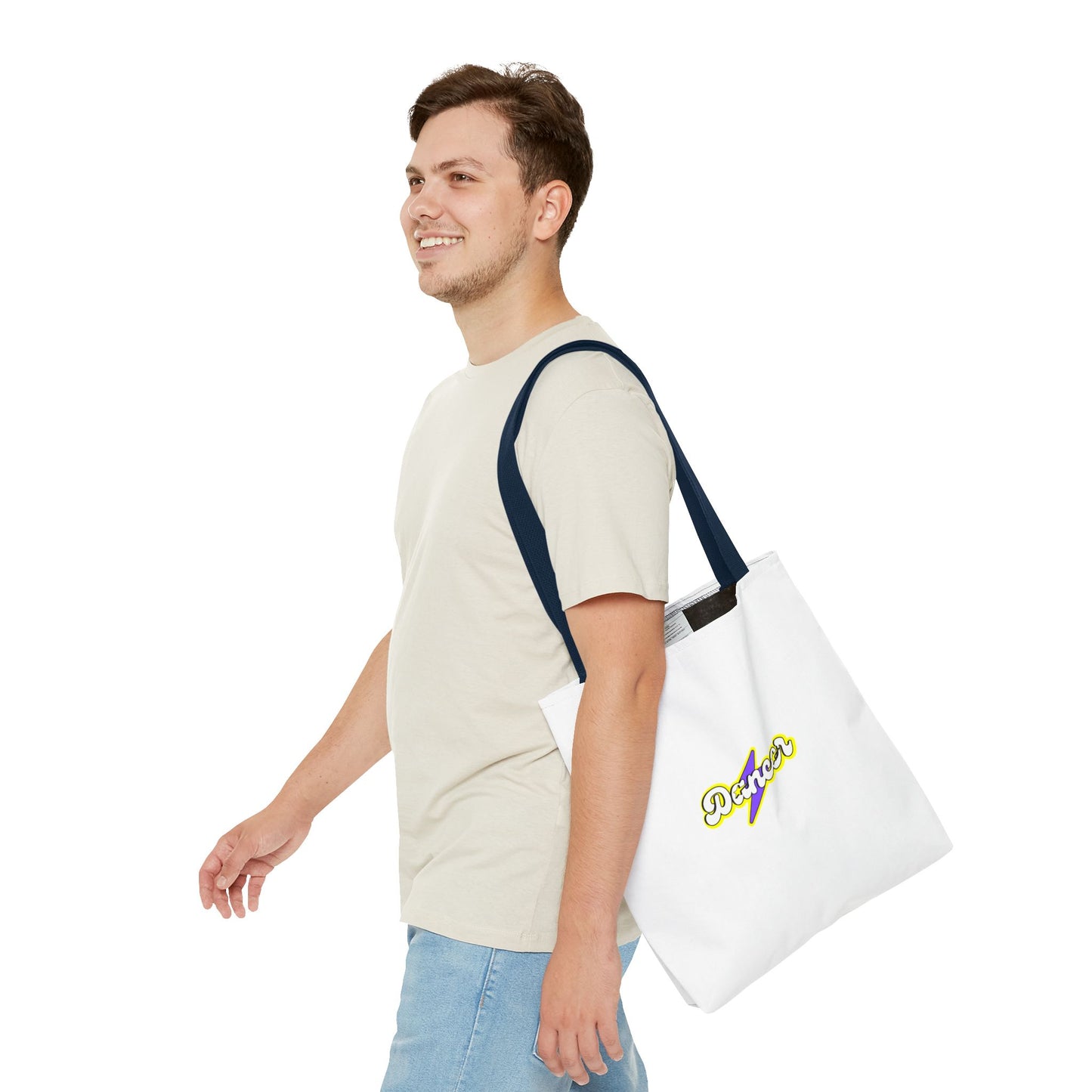 “Dancer” Superhero Graphic Canvas Tote Bag – Bold Dance Tote for Classes, Rehearsals & Everyday Use