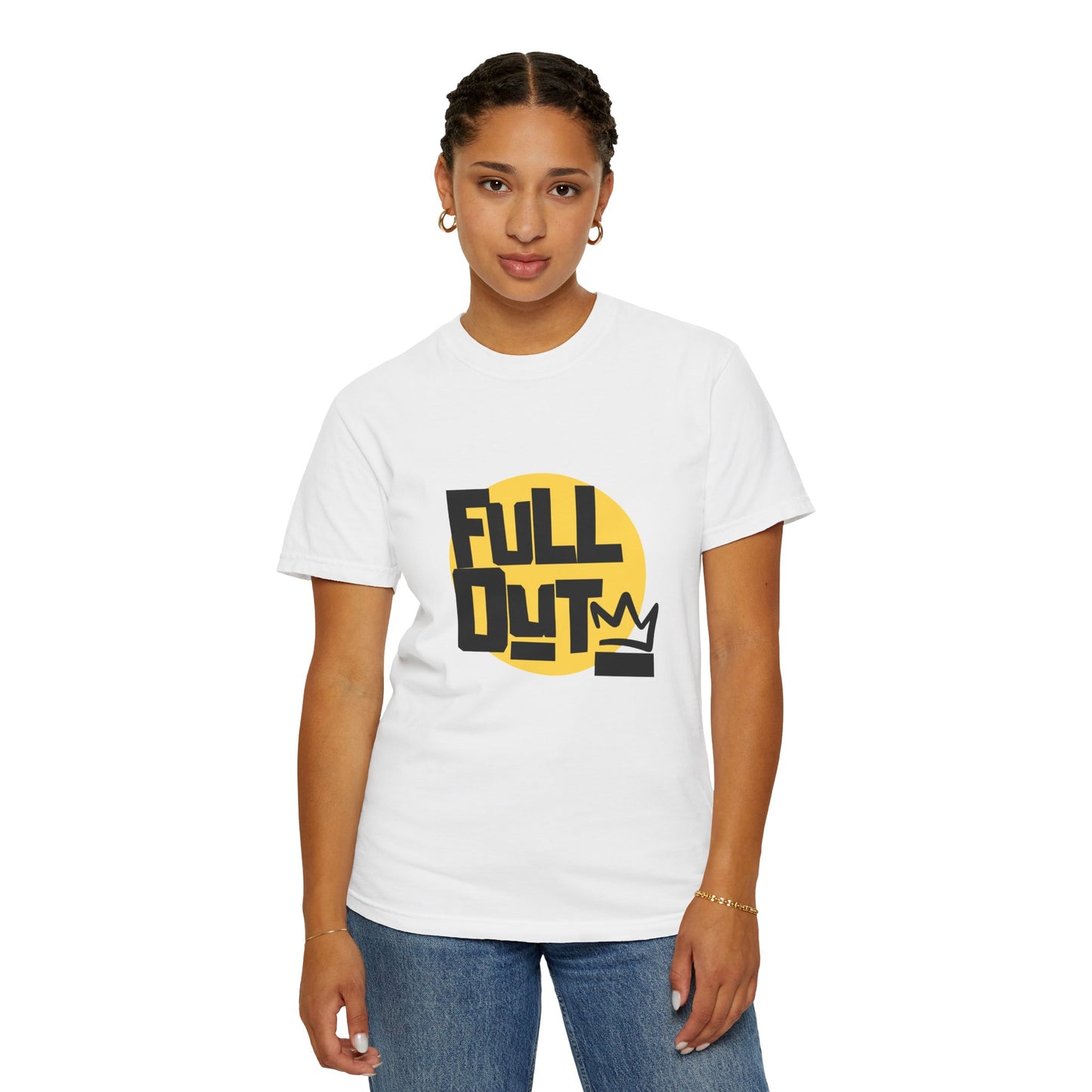 "Full Out" Unisex Garment-Dyed T-Shirt – Bold Streetwear-Inspired Dance Graphic Tee – Performance Shirt for Dancers & Hip Hop Enthusiasts