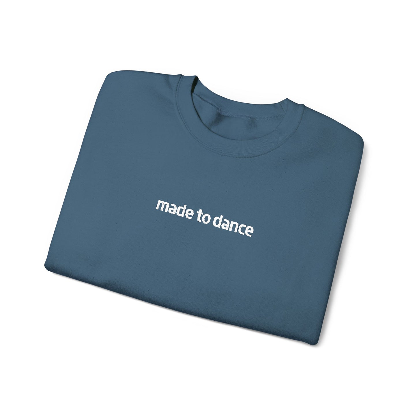 “Made to Dance" Unisex Heavy Blend™ Crewneck Sweatshirt – Embroidered Dance-Inspired Pullover for Adults & Kids