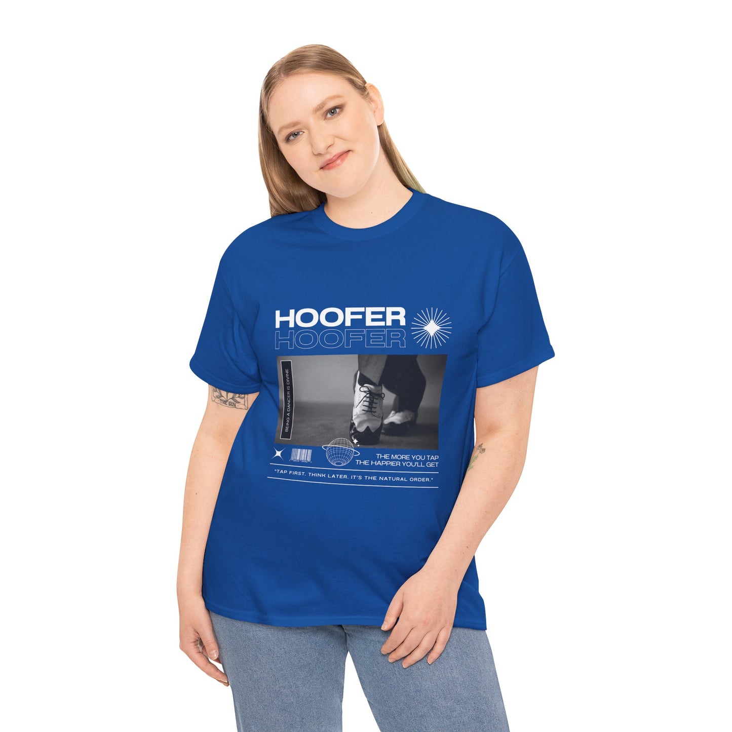 “Hoofer" Tap Dance Unisex Heavy Cotton Tee – Streetwear-Inspired Tap Shoes Graphic T-Shirt for Dancers
