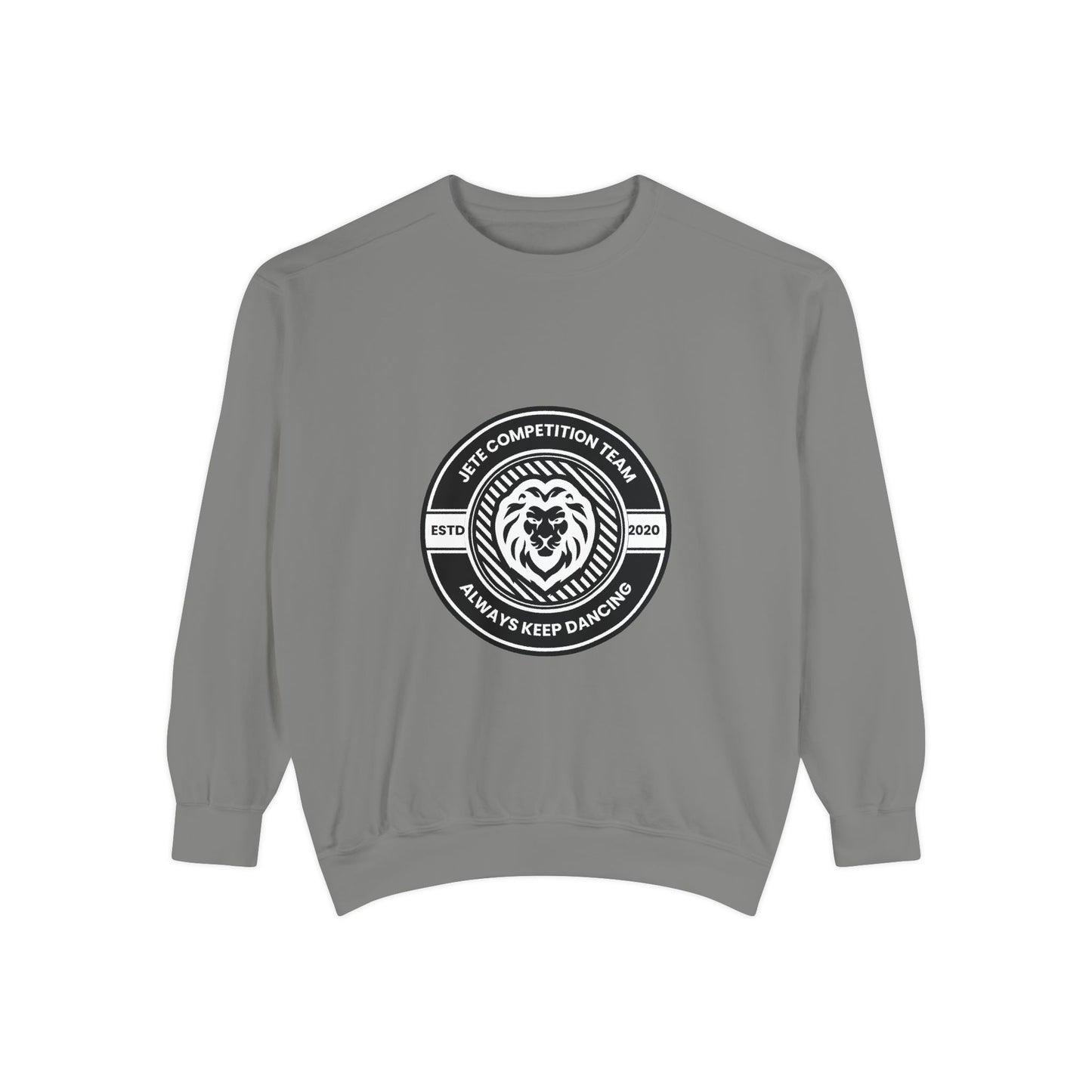 "Jeté Competition Team – Always Keep Dancing" Unisex Lightweight Crewneck Sweatshirt – Collegiate-Inspired Dance Team Pullover for Dancers & Studio Spirit Wear