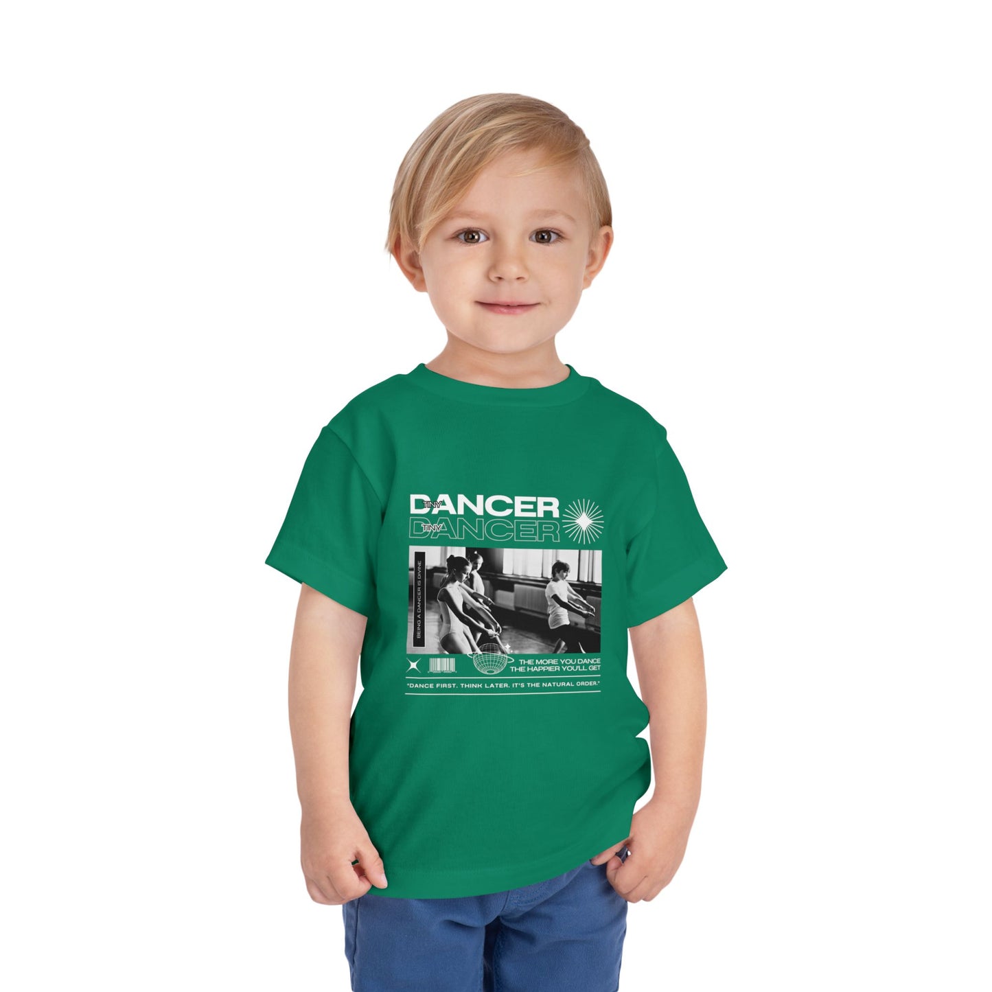 “Tiny Dancer" Toddler Short Sleeve T-Shirt – Streetwear-Inspired Ballet Class Graphic Tee for Kids
