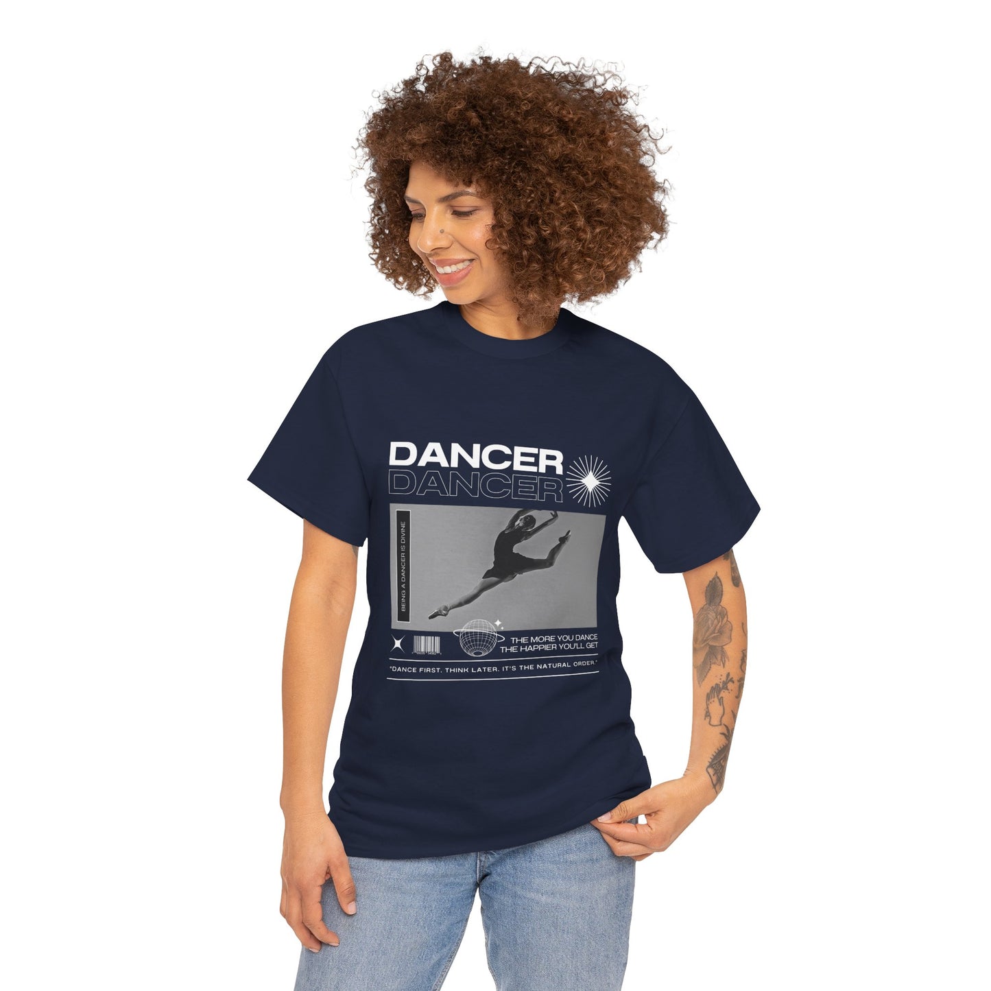 “Dancer” Mottos Streetwear Tee – Unisex Heavy Cotton Dance T-Shirt with Bold Graphic