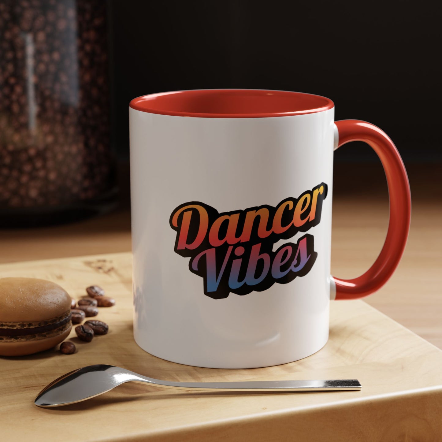 "Dancer Vibes" Accent Coffee Mug – Stylish Ceramic Mug for Dance Lovers and Performers