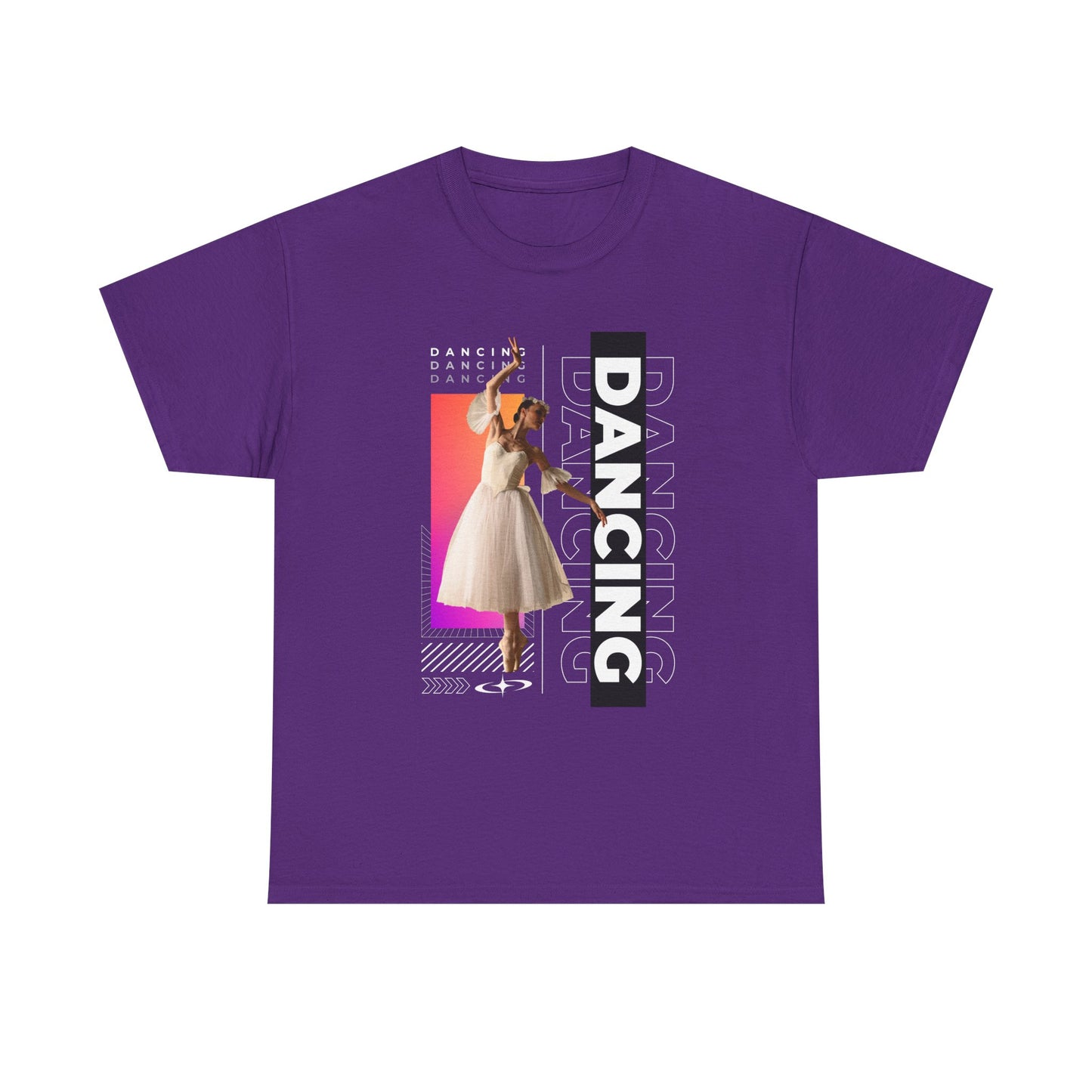 “Dancing” Streetwear-Inspired Female Dancer Unisex Heavy Cotton Tee – Urban Dance Graphic T-Shirt for Performers and Dance Lovers