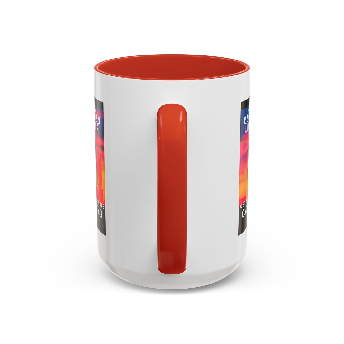 "Line Dancer" Accent Coffee Mug – Cute Cowgirl Graphic Ceramic Mug for Country Dance Lovers