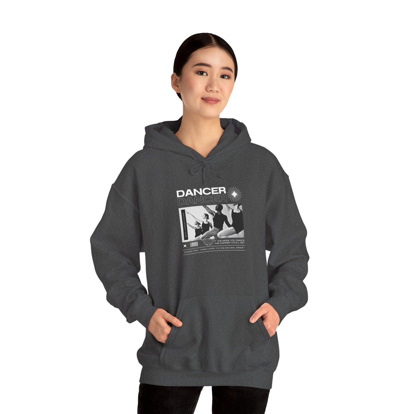 “Dancer” Young Ballet Dancers at the Barre Graphic | Streetwear-Inspired Ballet Hoodie for Dance Enthusiasts - Unisex Heavy Blend™ Hooded Sweatshirt