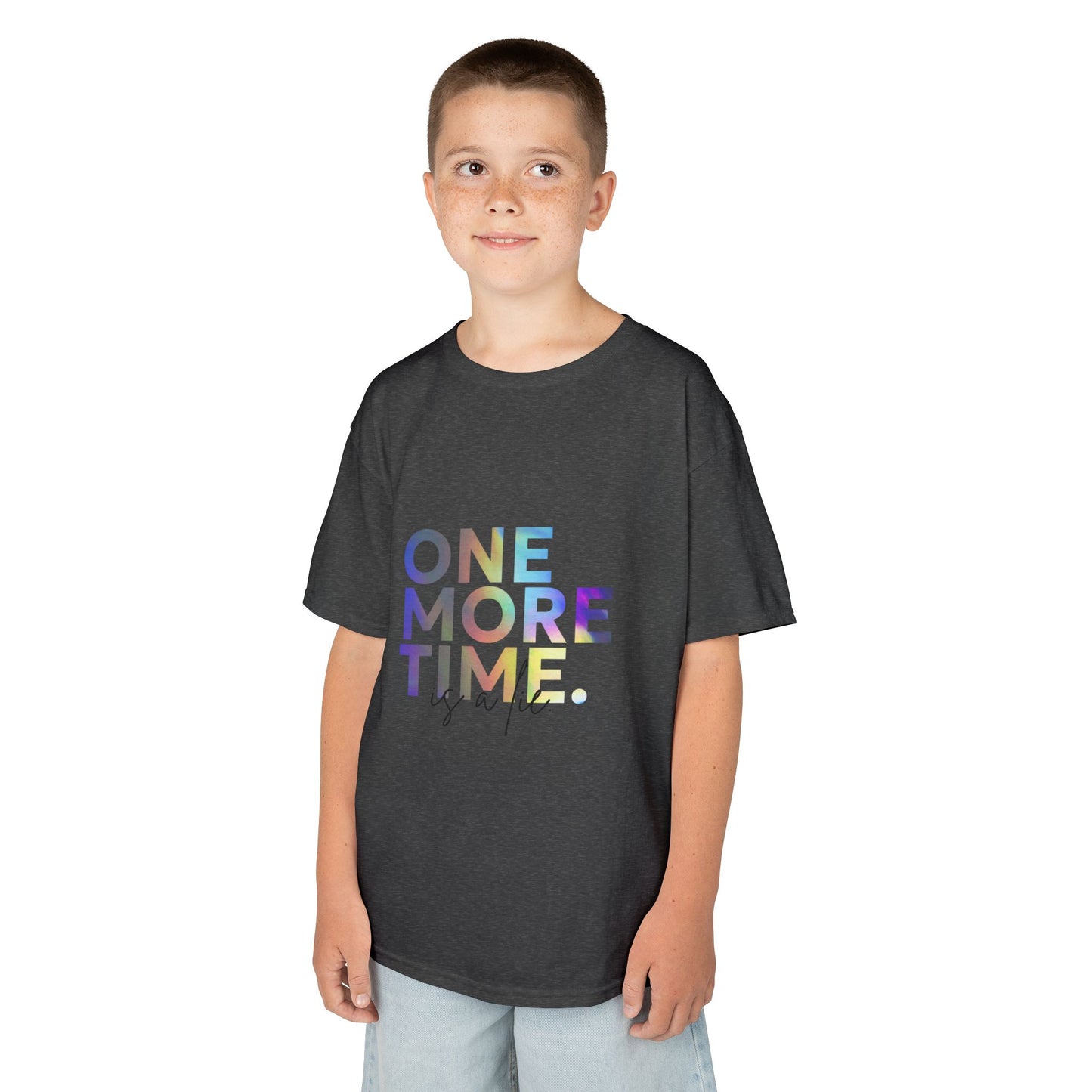 “One More Time is a Lie” Colorful Dancer Shirt – Funny Dance Practice Saying T-Shirt for Kids - Youth Dance Graphic Tee