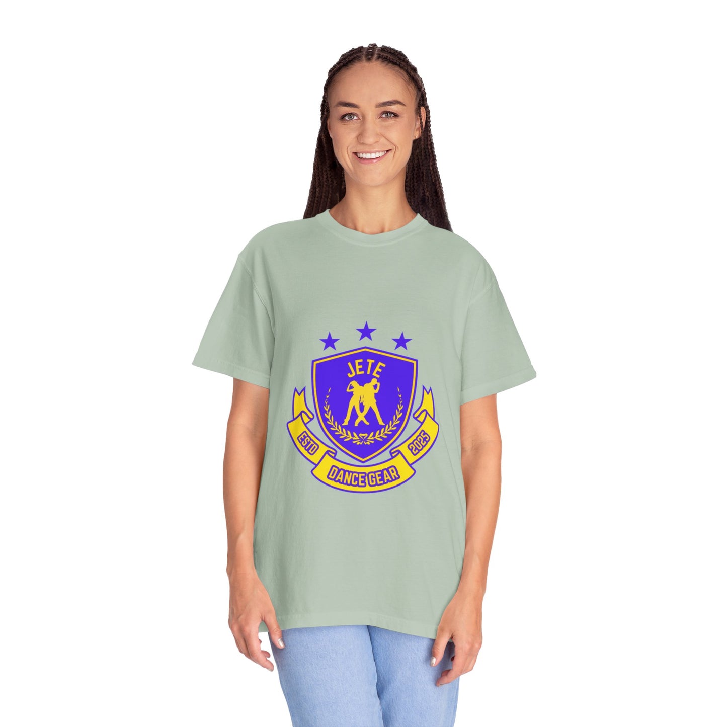 "Jeté Dance Gear" Unisex Garment-Dyed T-Shirt – Collegiate-Style Graphic Tee – Dance Apparel for Dancers & Performers