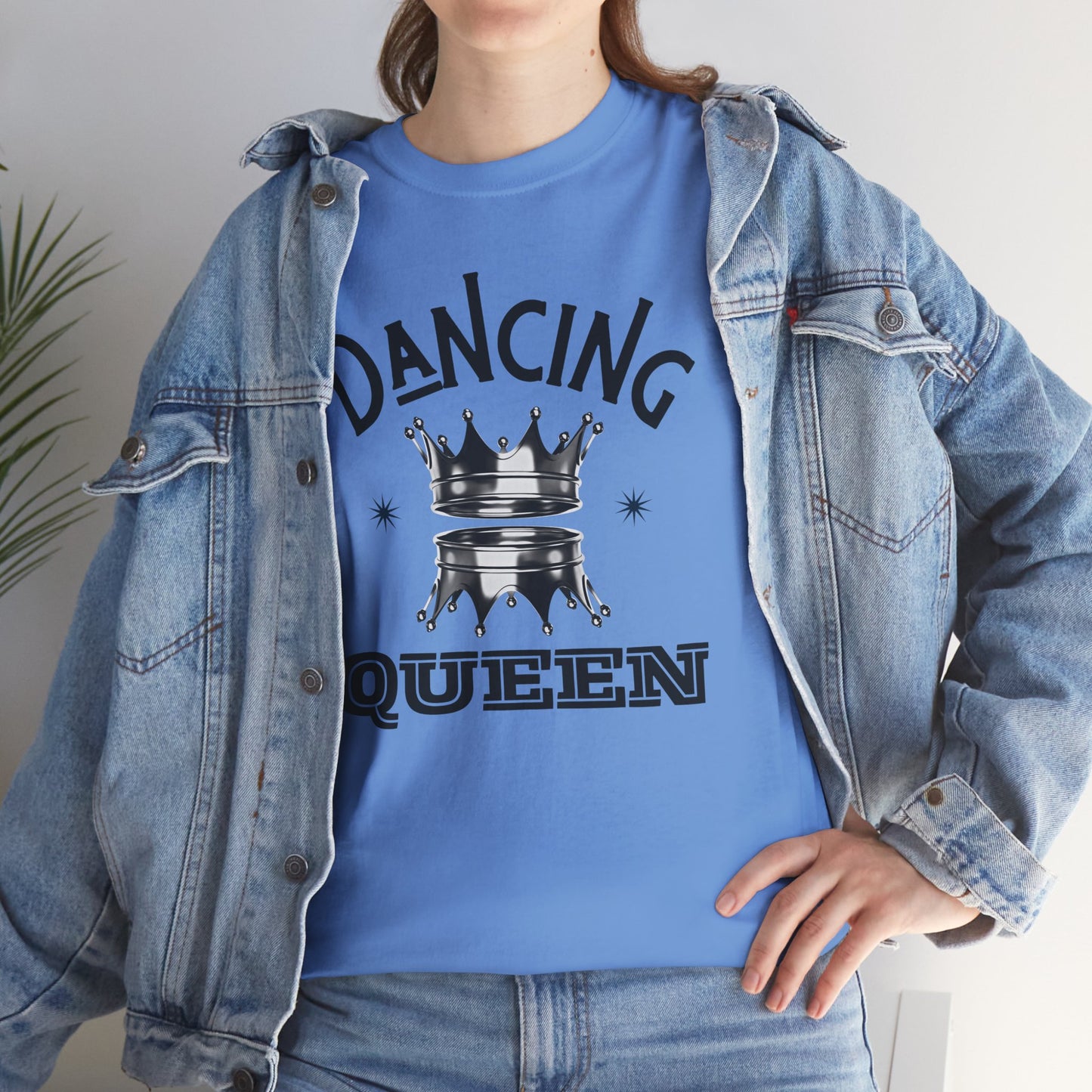 “Dancing Queen" Unisex Heavy Cotton T-Shirt with Crown Graphic – Dance-Inspired Graphic Tee for Adults & Kids