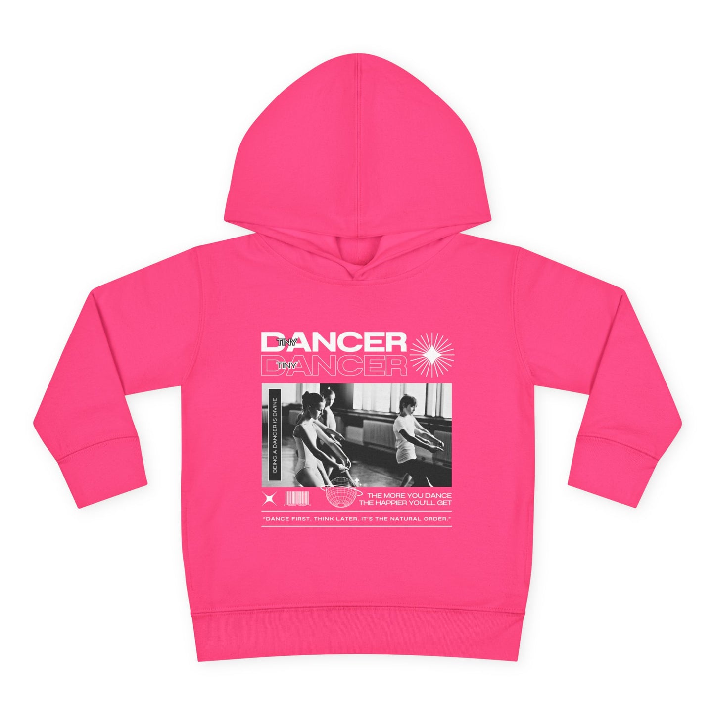 “Dancer” Toddler Pullover Hoodie – Streetwear-Inspired Ballet Class Graphic Sweatshirt for Kids”