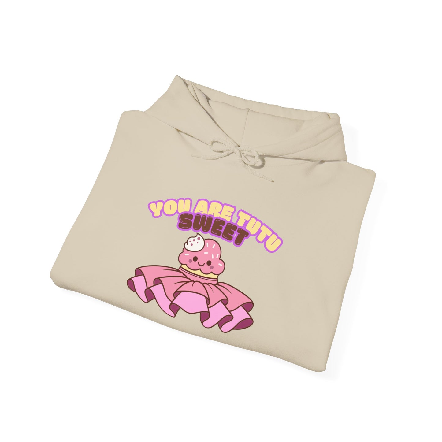 "You Are Tutu Sweet" Unisex Heavy Blend Hooded Sweatshirt – Kawaii Cupcake in Tutu Dance Graphic Hoodie for Adults and Teens