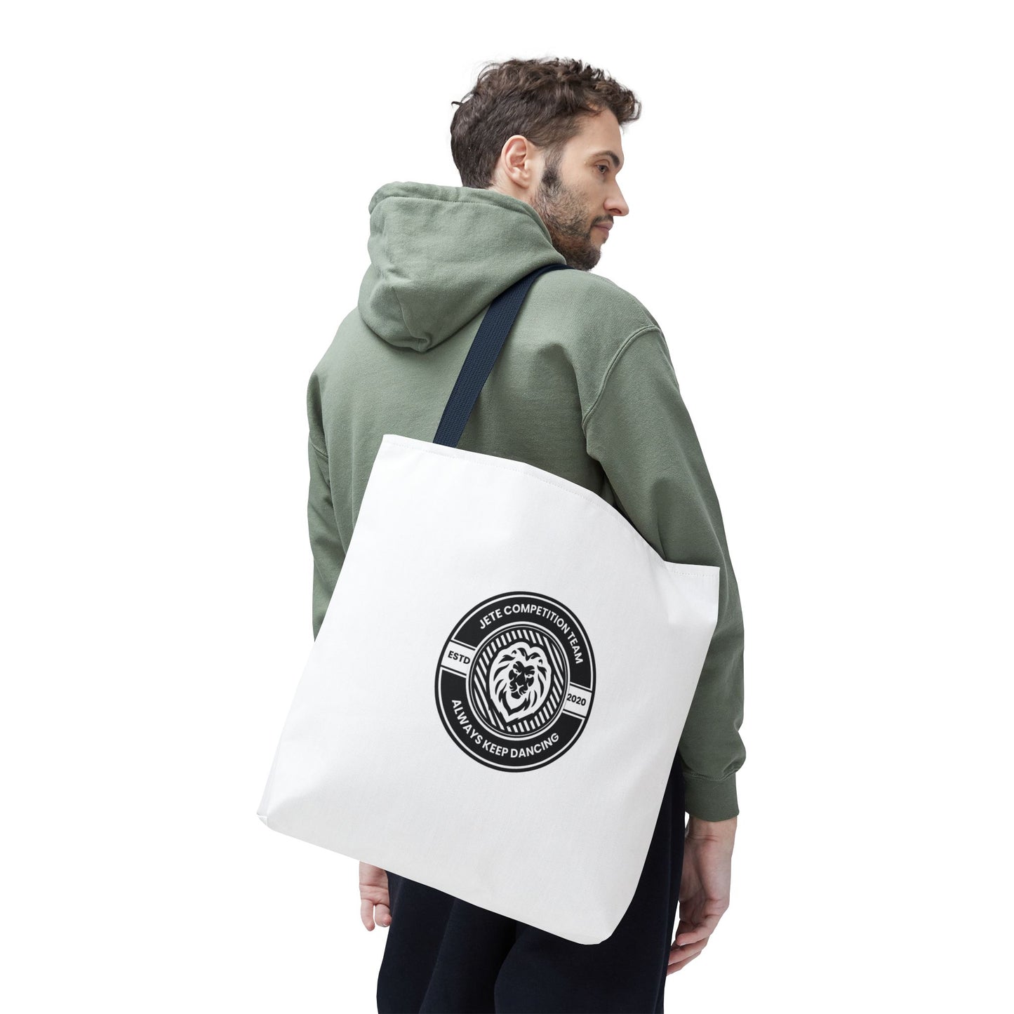 "Jeté Competition Team, Always Keep Dancing" Canvas Tote Bag – Collegiate Dance Team Logo | Reusable Dance Bag for Dancers, Rehearsals & Competitions