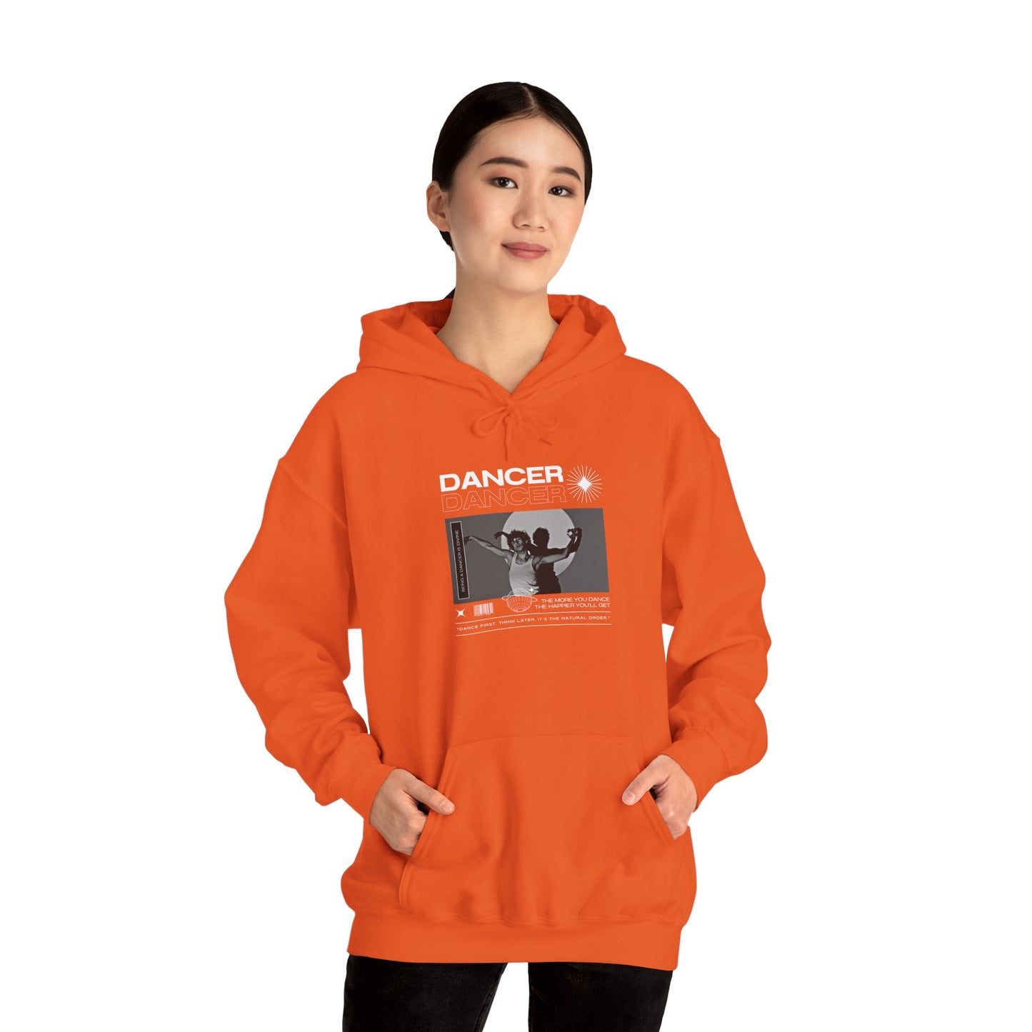“Dancer” Contemporary Dancer in Spotlight Graphic | Streetwear-Inspired Dance Hoodie for Modern Dance Lovers - Unisex Heavy Blend™ Hooded Sweatshirt