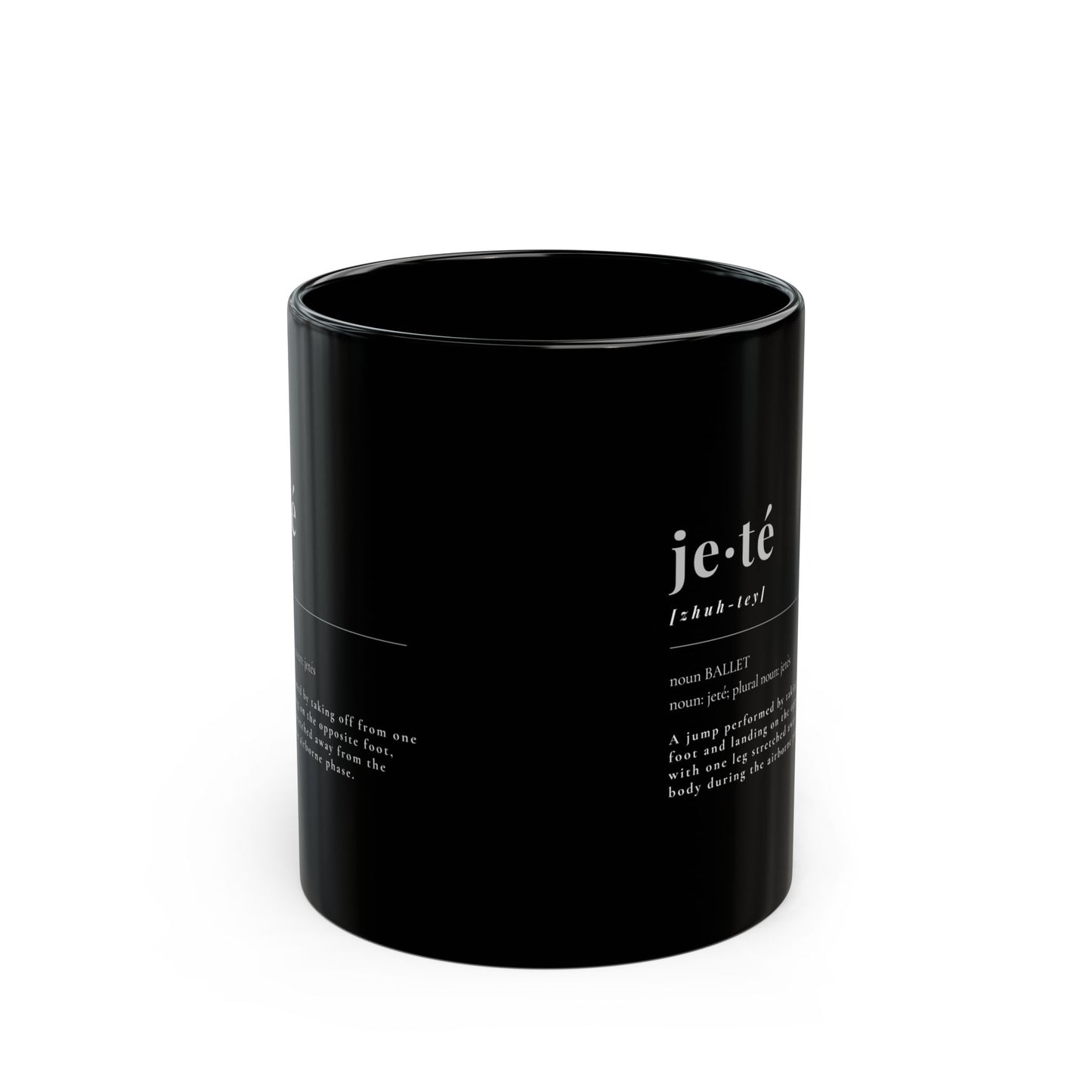 "Jeté Definition" Accent Coffee Mug – Dance-Themed Mug Featuring the Official Ballet Term Definition for Dancers, Teachers, and Ballet Enthusiasts