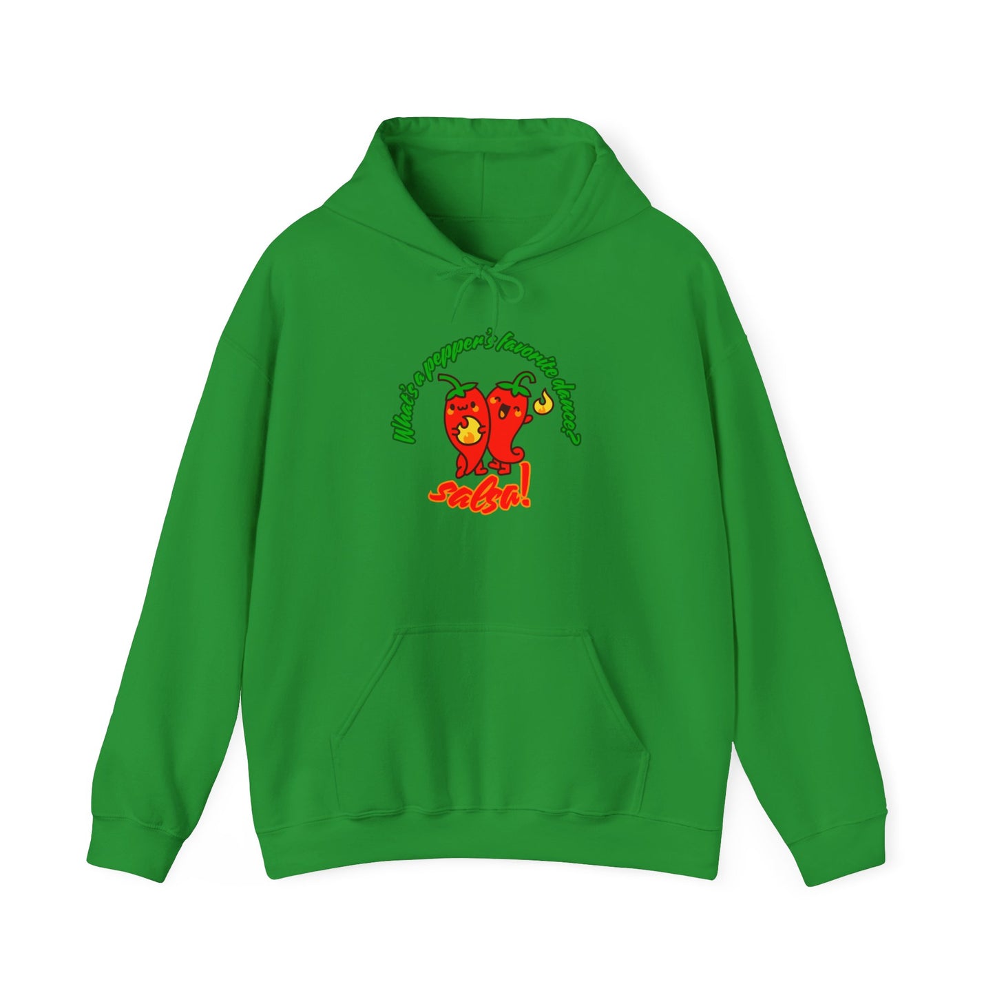 "What’s a Pepper’s Favorite Dance? Salsa!" Unisex Hooded Sweatshirt – Funny Dance Pun Hoodie with Cute Pepper Graphic for Dancers & Foodies