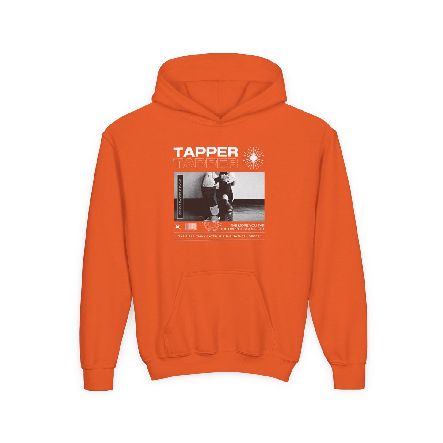 “Tapper” Tap Shoes Streetwear Graphic | Unisex Youth Hoodie – Tap Dance Hoodie for Kids & Young Performers