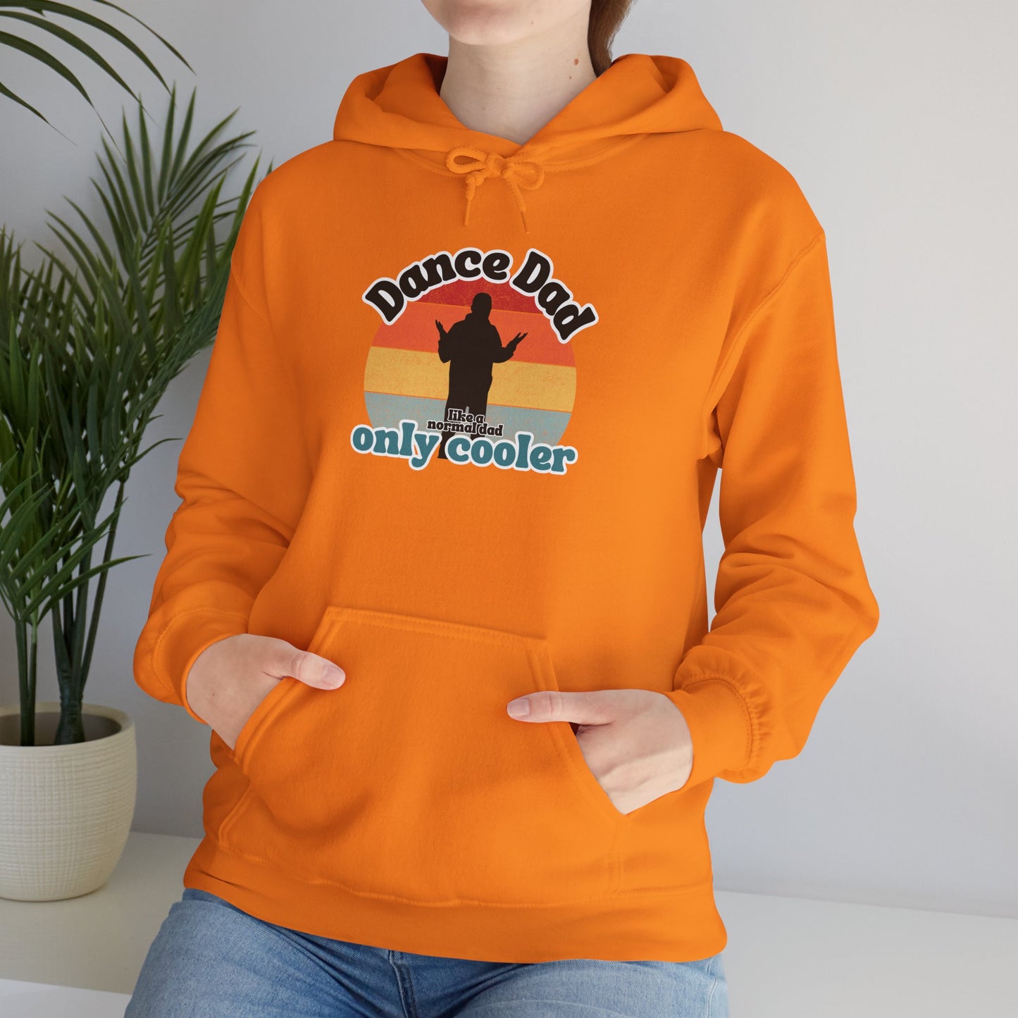 Dance Dad Retro Hoodie – Funny Unisex Heavy Blend™ Hooded Sweatshirt for Cool Dance Dads