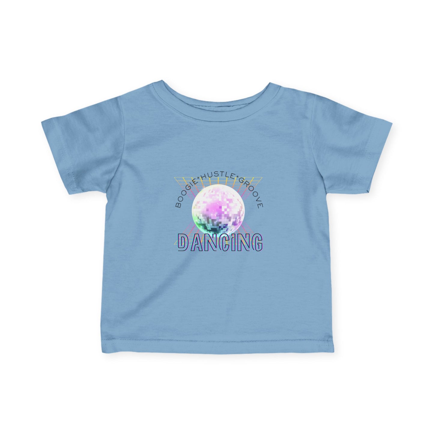 "Boogie, Hustle, Groove - Dancing" Streetwear Dance Graphic – Infant Fine Jersey Tee