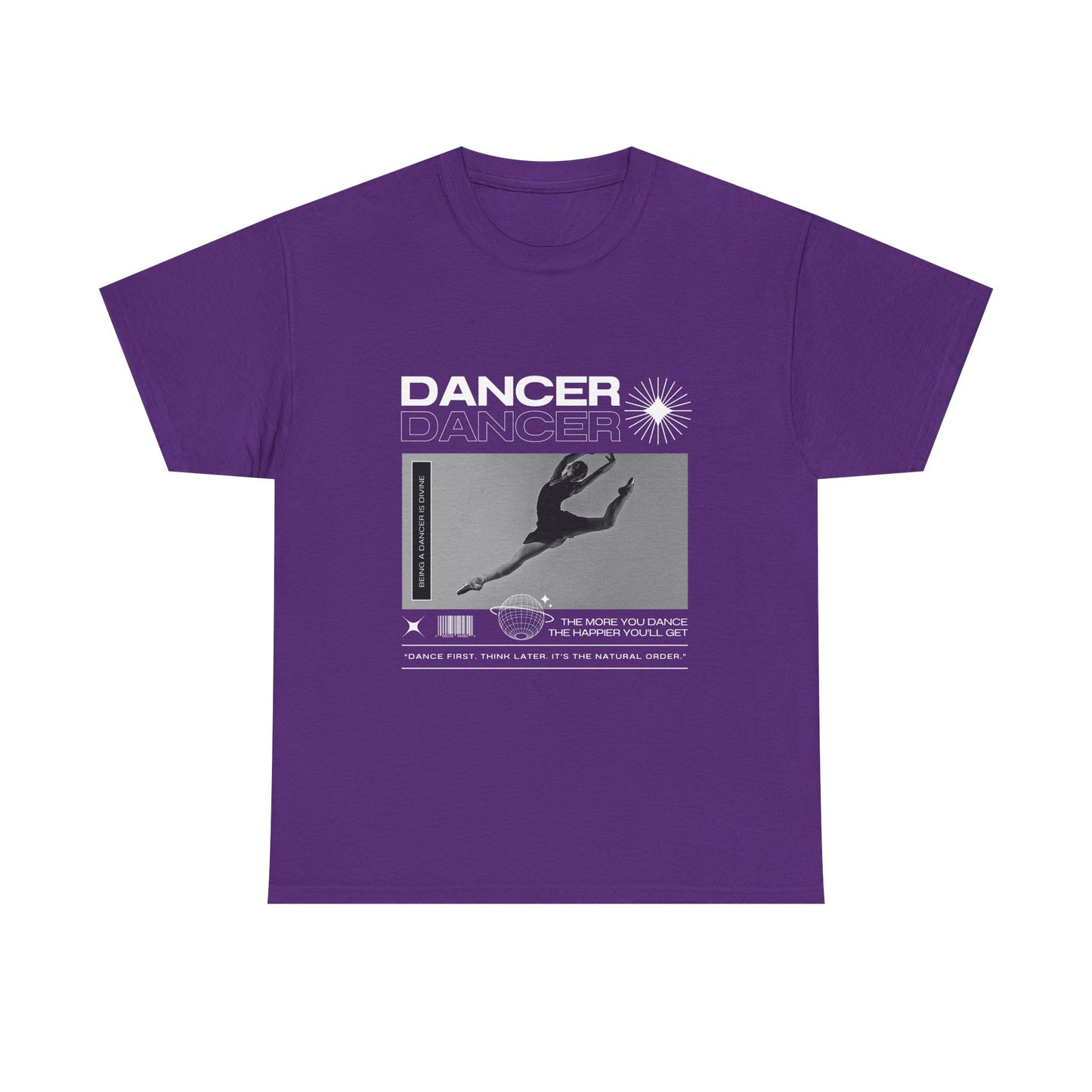 “Dancer” Mottos Streetwear Tee – Unisex Heavy Cotton Dance T-Shirt with Bold Graphic