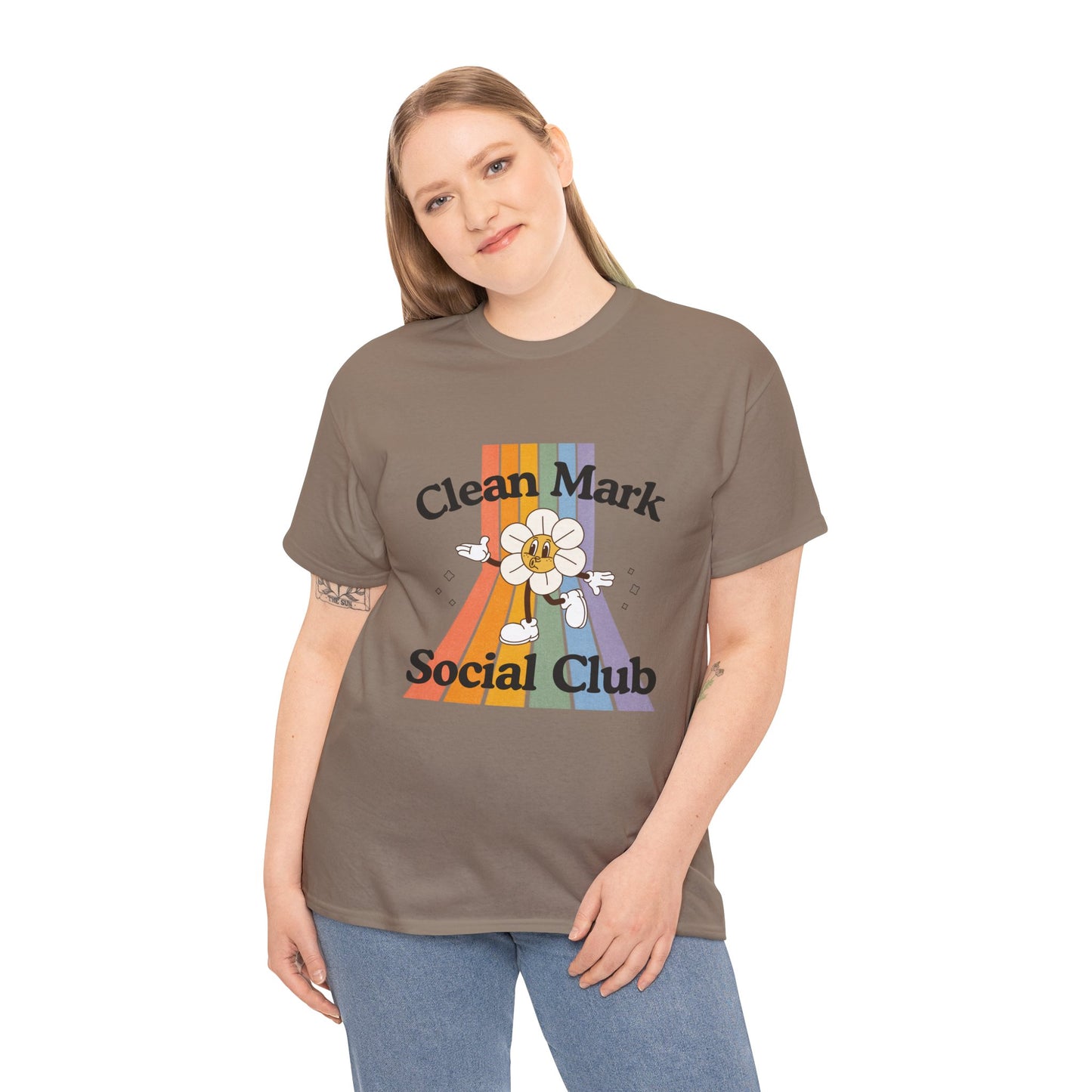 “Clean Mark Social Club” Unisex Heavy Cotton T-Shirt – Streetwear-Inspired Dance Graphic Tee for Adults & Kids