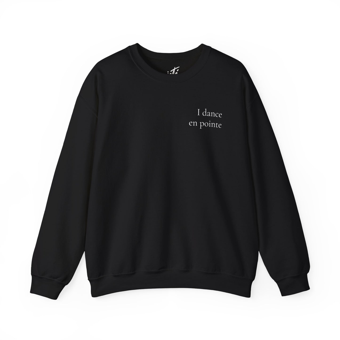 “I Dance en Pointe” - Optional Personalized Sleeve - Ballet Unisex Heavy Blend™ Crewneck Sweatshirt with Front and Back Print