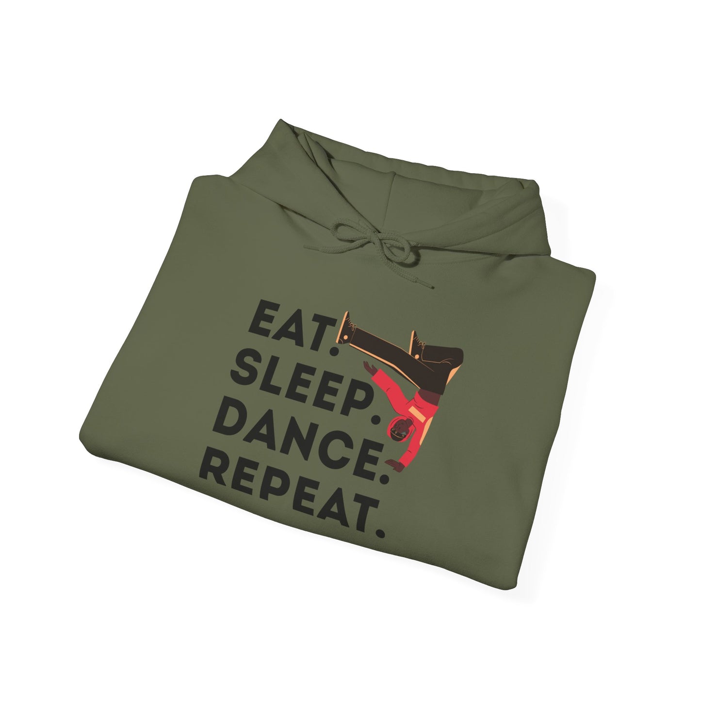 "Eat Sleep Dance Repeat" Unisex Dance Hoodie – Bold B-Boy Streetwear Sweatshirt