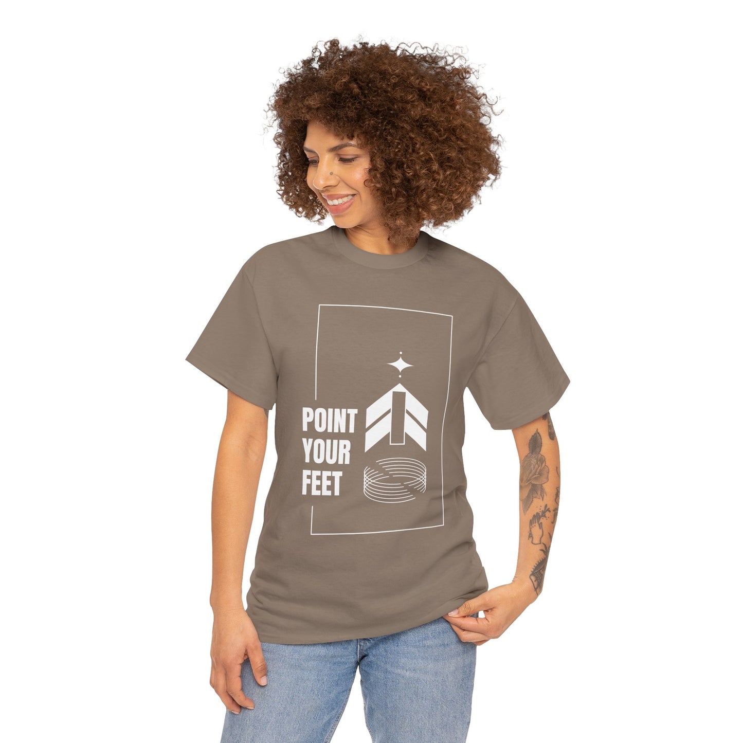 "Point Your Feet" Streetwear Dance Tee – Unisex Heavy Cotton Ballet-Inspired T-Shirt for Dancers