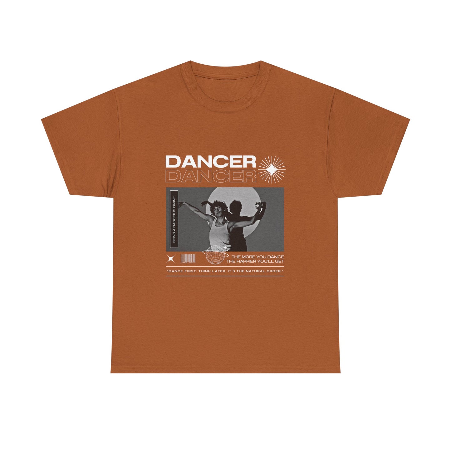 "Dancer" Spotlight Contemporary Dance Graphic Unisex Heavy Cotton Tee – Streetwear-Inspired Dance T-Shirt for Performers & Dance Lovers