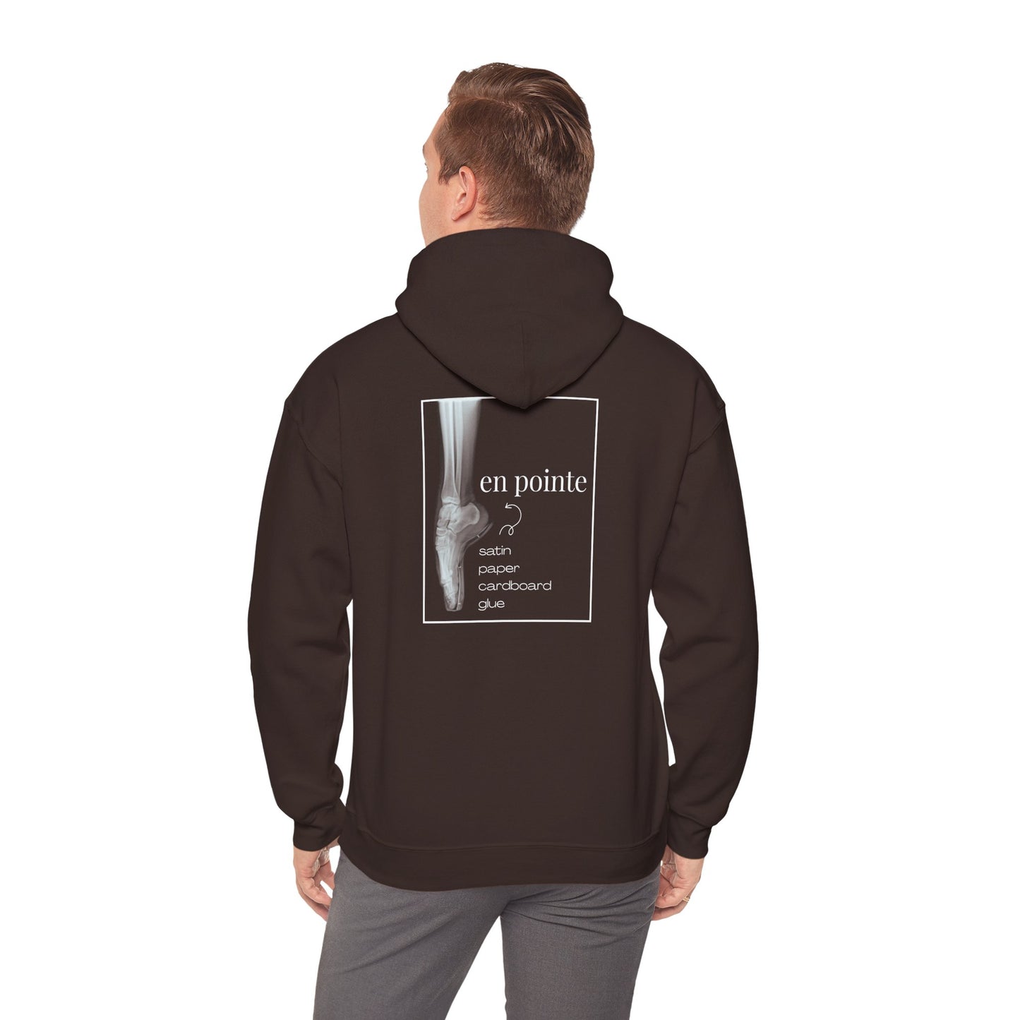 "I Dance En Pointe" Unisex Hoodie – Ballet-Themed Personalized Hoodie for Teens and Adults Featuring X-Ray Foot Design