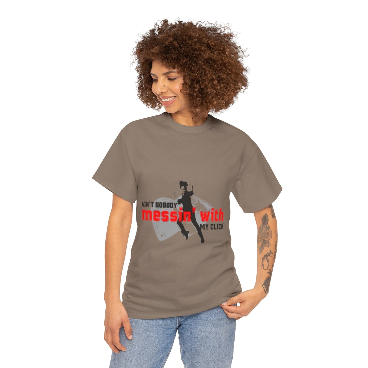 "Ain’t Nobody Messin’ With My Click" Tap Dance Tee – Unisex Heavy Cotton T-Shirt with Taps & Dancer Graphic