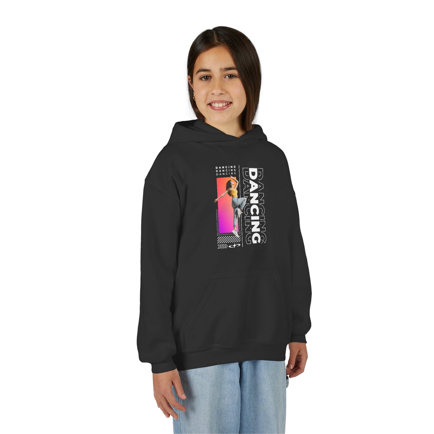 “Dancing” Female Dancer Streetwear Graphic | Unisex Youth Hoodie – Dance Hoodie for Kids & Young Performers