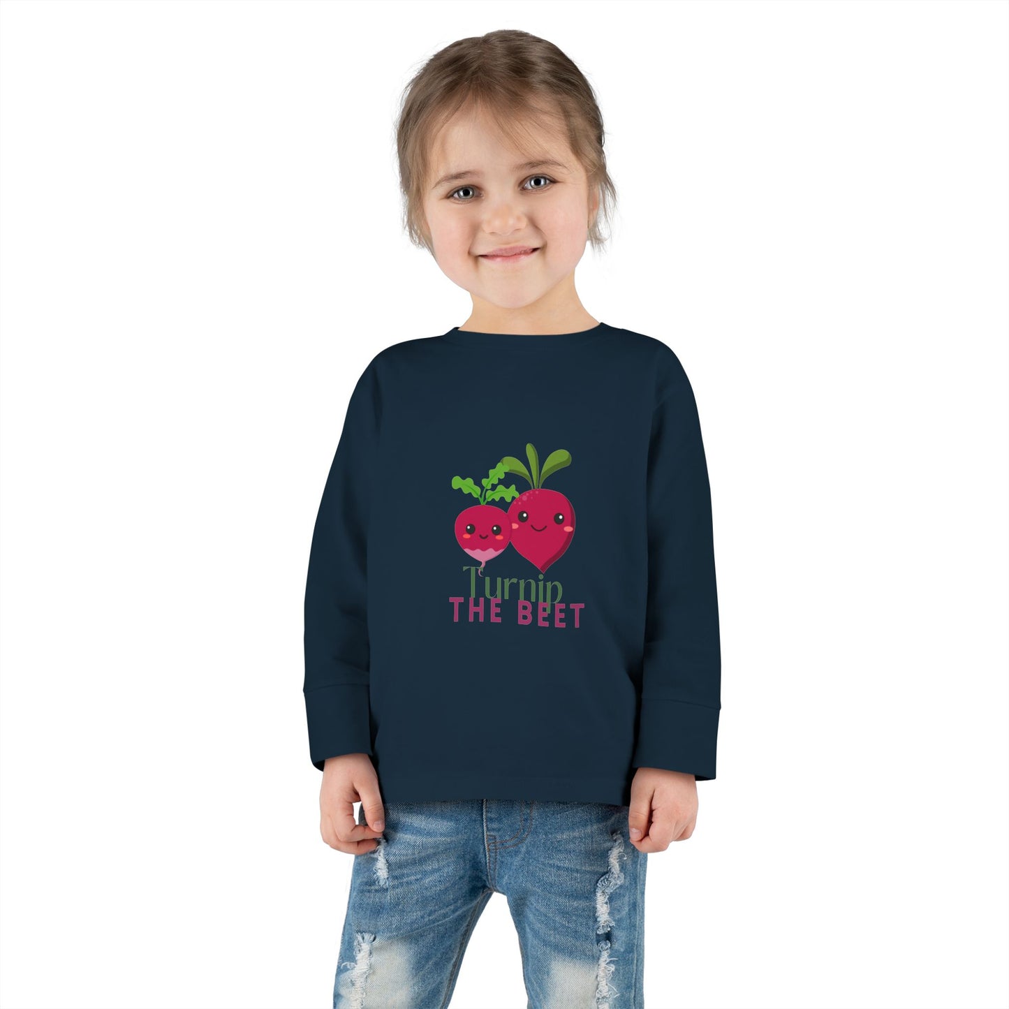 "Turnip the Beet" Toddler Dance T-Shirt – Cute Veggie Graphic Long Sleeve Tee for Kids