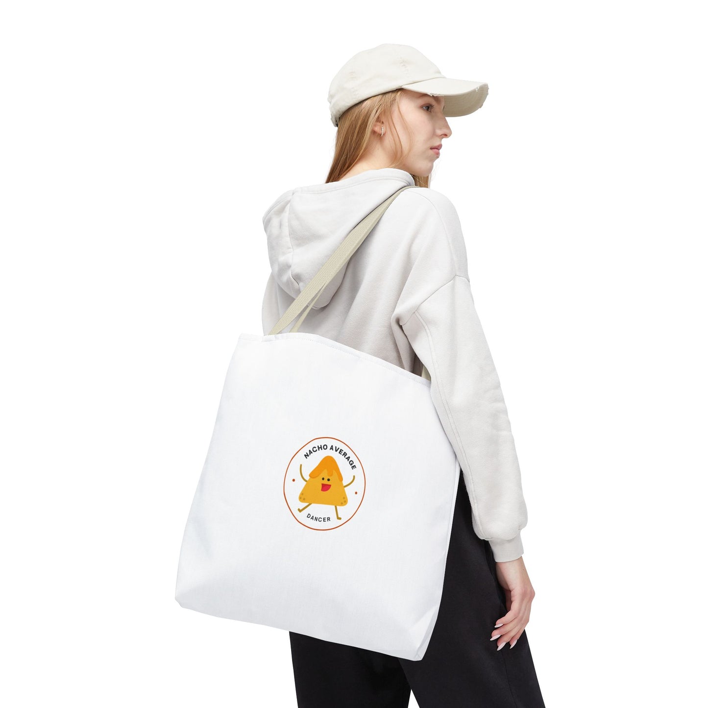 "Nacho Average Dancer" Canvas Tote Bag – Funny Kawaii Dance Tote with Nacho Graphic for Dancers & Dance Moms