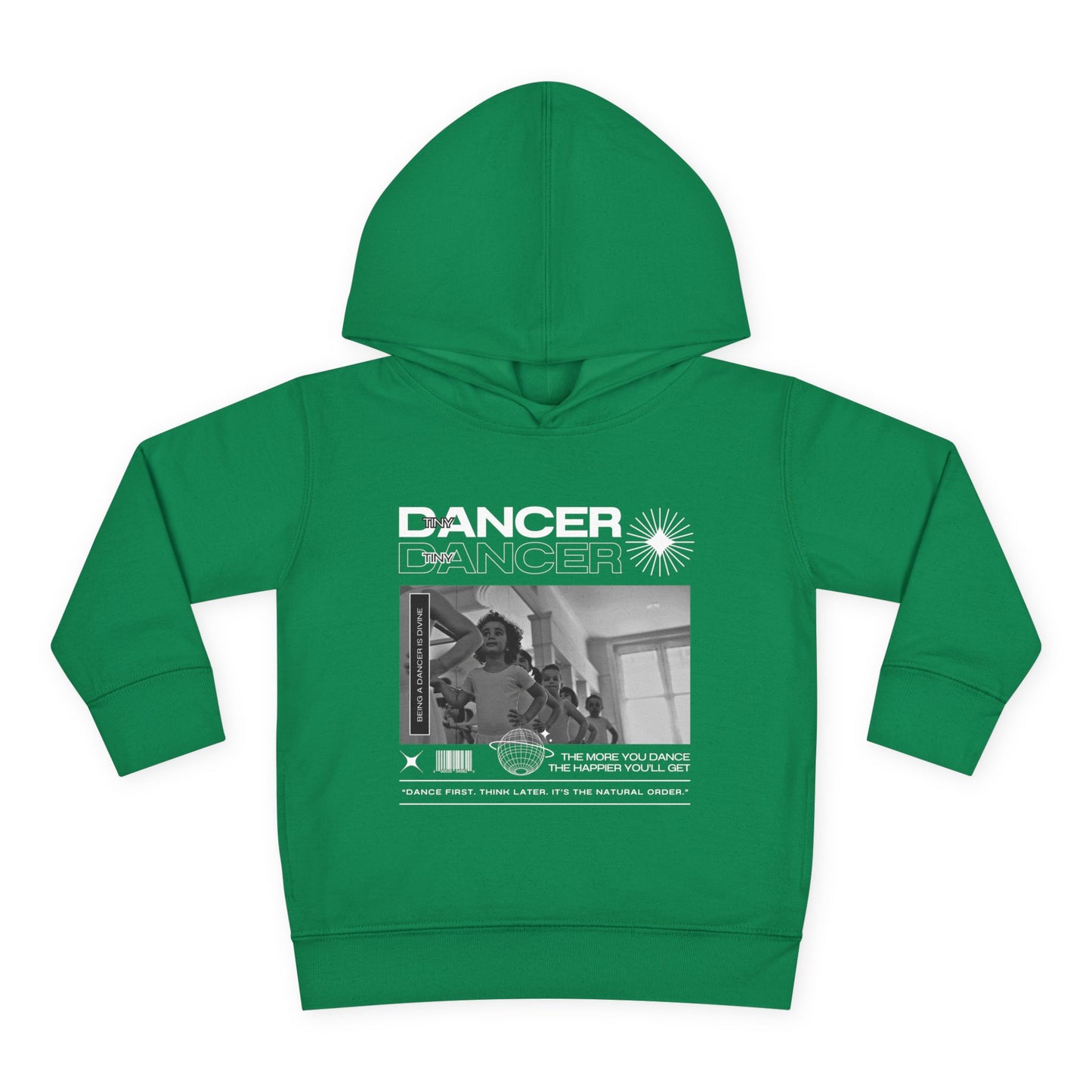 “Tiny Dancer” Toddler Pullover Hoodie – Streetwear-Inspired Ballet Class Graphic Sweatshirt for Kids